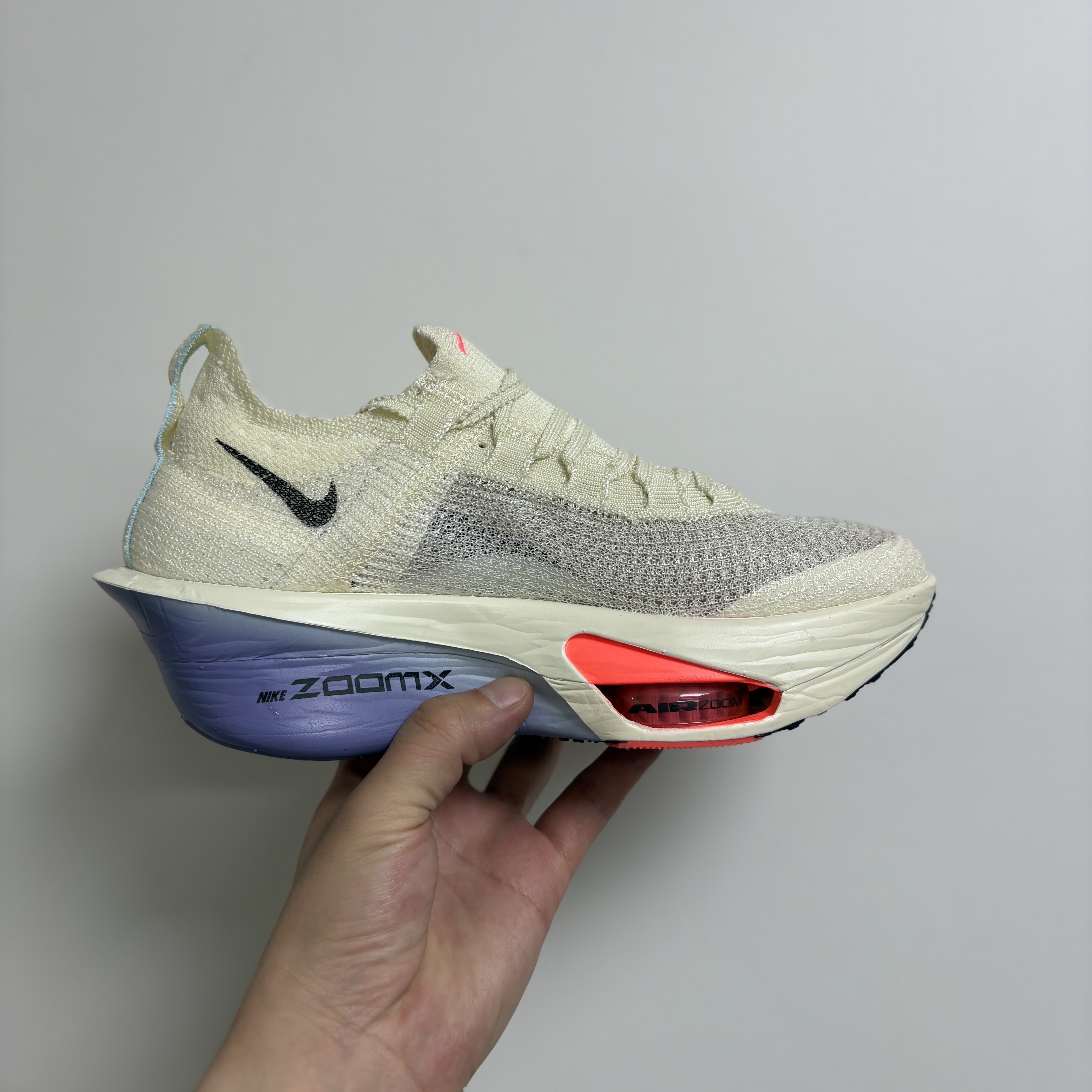 (W) Nike Air Zoom Alphafly Next% 3 Coconut Milk Dusty Amethyst 착용 스타일 - 2