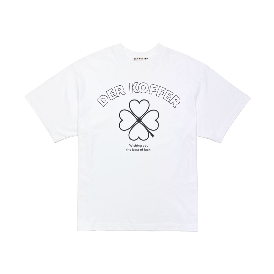 델 코퍼 클래식 클로버 티 화이트 블랙(Der Koffer Classic Clover T White Black)