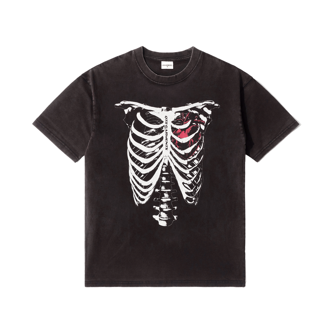 큐티에잇 가먼츠 본즈 AQ 워시드 티 블랙