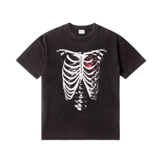 Q5MMTS028BLK QT8 GARMENTS Bones AQ Washed Tee Black