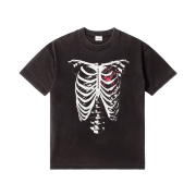 QT8 GARMENTS Bones AQ Washed Tee Black