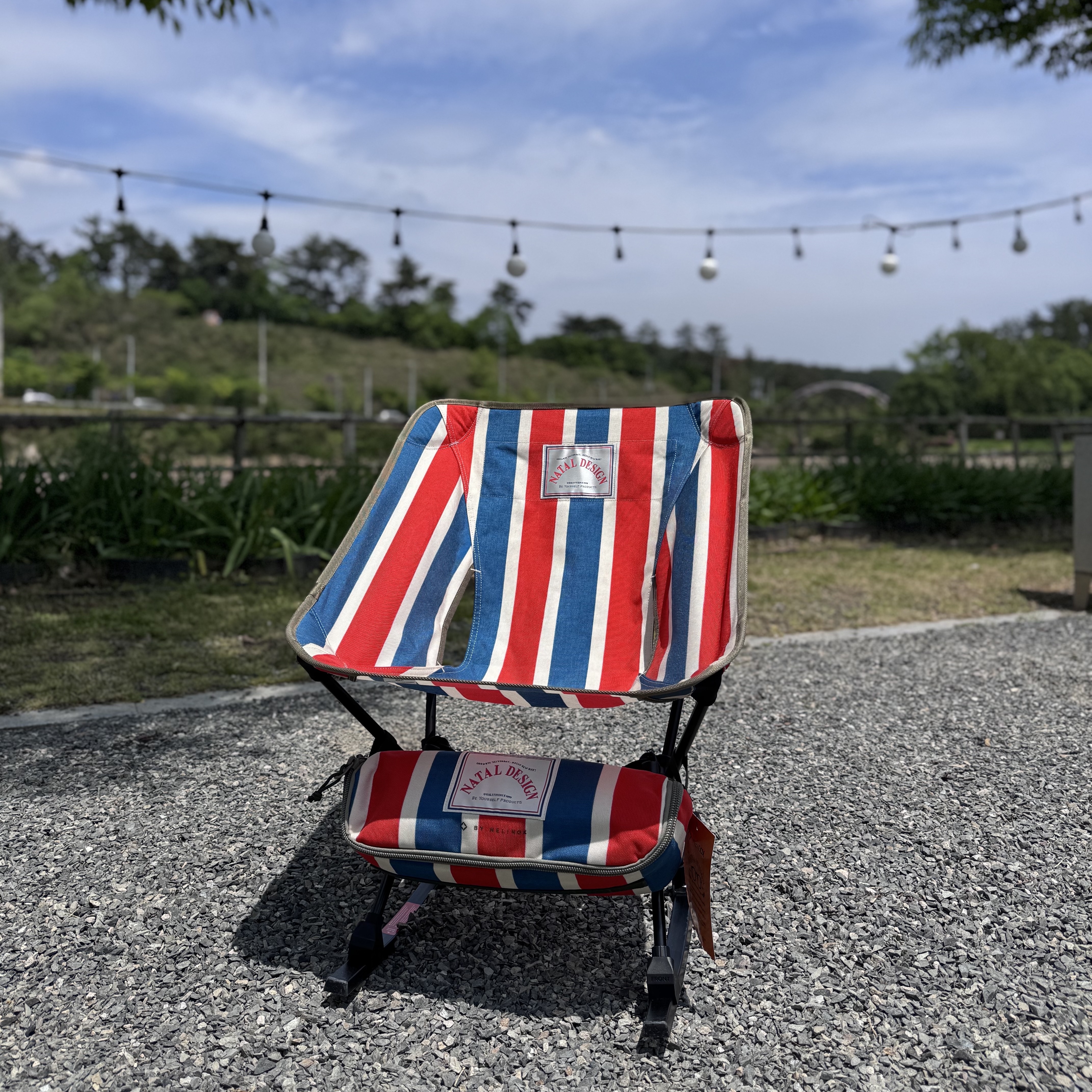 Helinox x Natal Design Chair One Natal Stripe 착용 스타일
