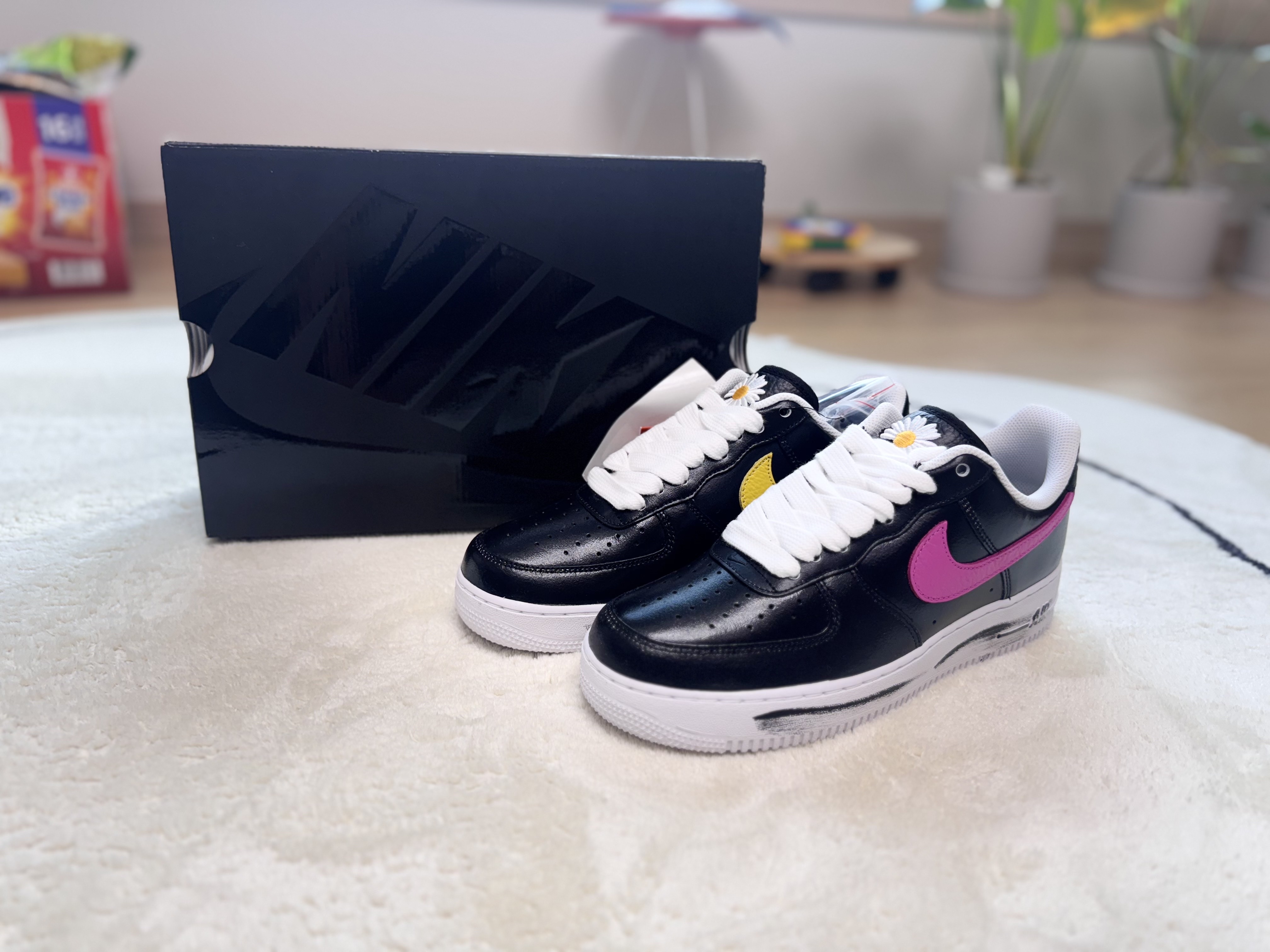 Nike x Peaceminusone Air Force 1 Low Para-Noise 3.0 Black and Multicolor 착용 스타일 - 1