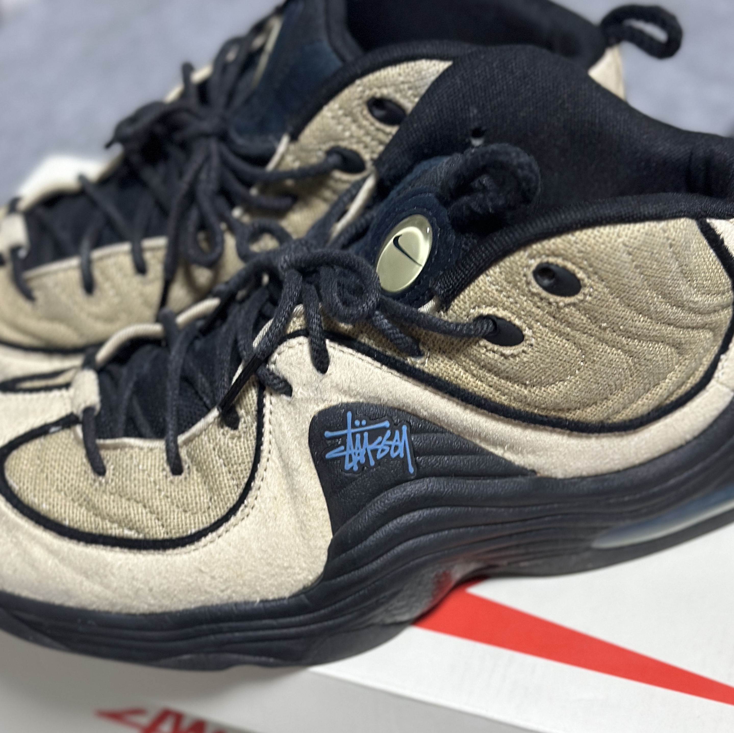 Nike x Stussy Air Penny II Rattan and Limestone 착용 스타일