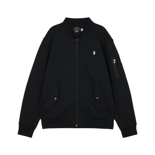 KM5BTSWRLE0BK [20% 적립] Polo Ralph Lauren Double Knit Bomber Jacket Black - 25SS