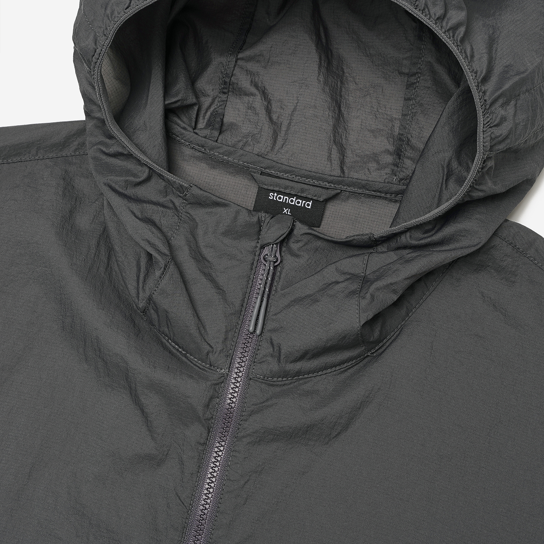 무신사 스탠다드 시티 레저 라이트웨이트 패커블 윈드브레이커 자켓 그레이(Musinsa Standard City Leisure Lightweight Packable Windbreaker Jacket Grey) - 3