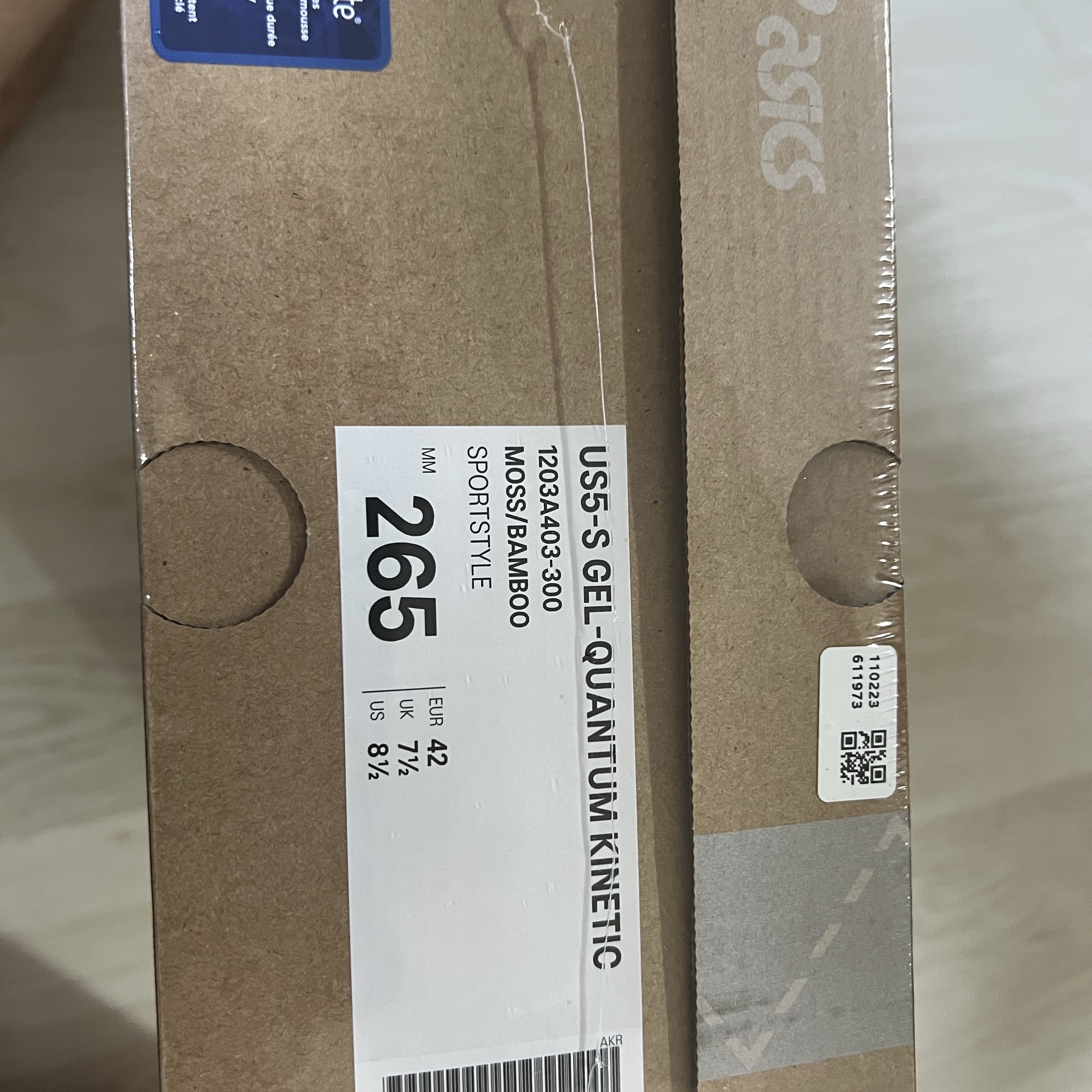 Asics US5-S Gel-Quantum Kinetic Moss Bamboo 착용 스타일 - 3