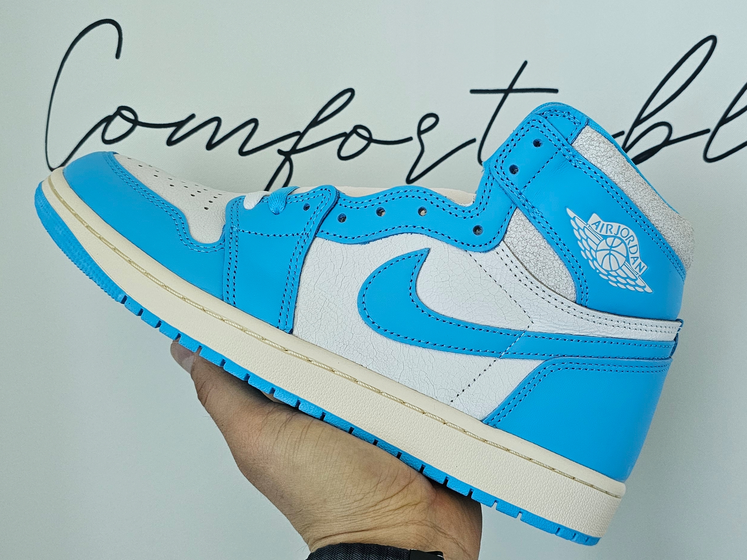 Jordan 1 Retro High OG UNC Reimagined 착용 스타일 - 2