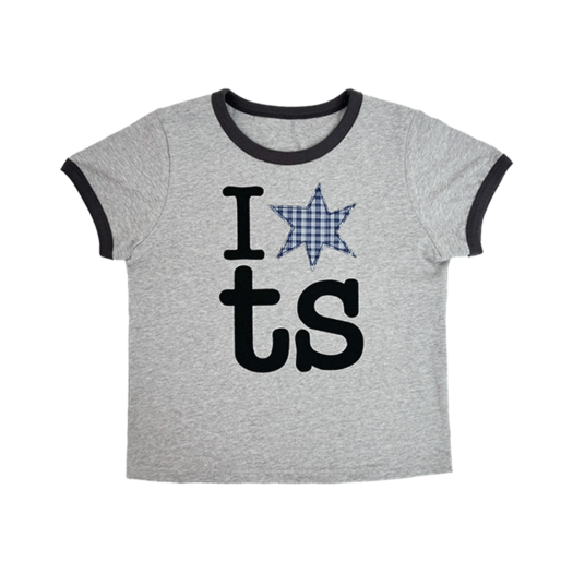 TM-WITS-TP-GRY-OS-25SS tansanmagnesium W Ringer Tee in Grey
