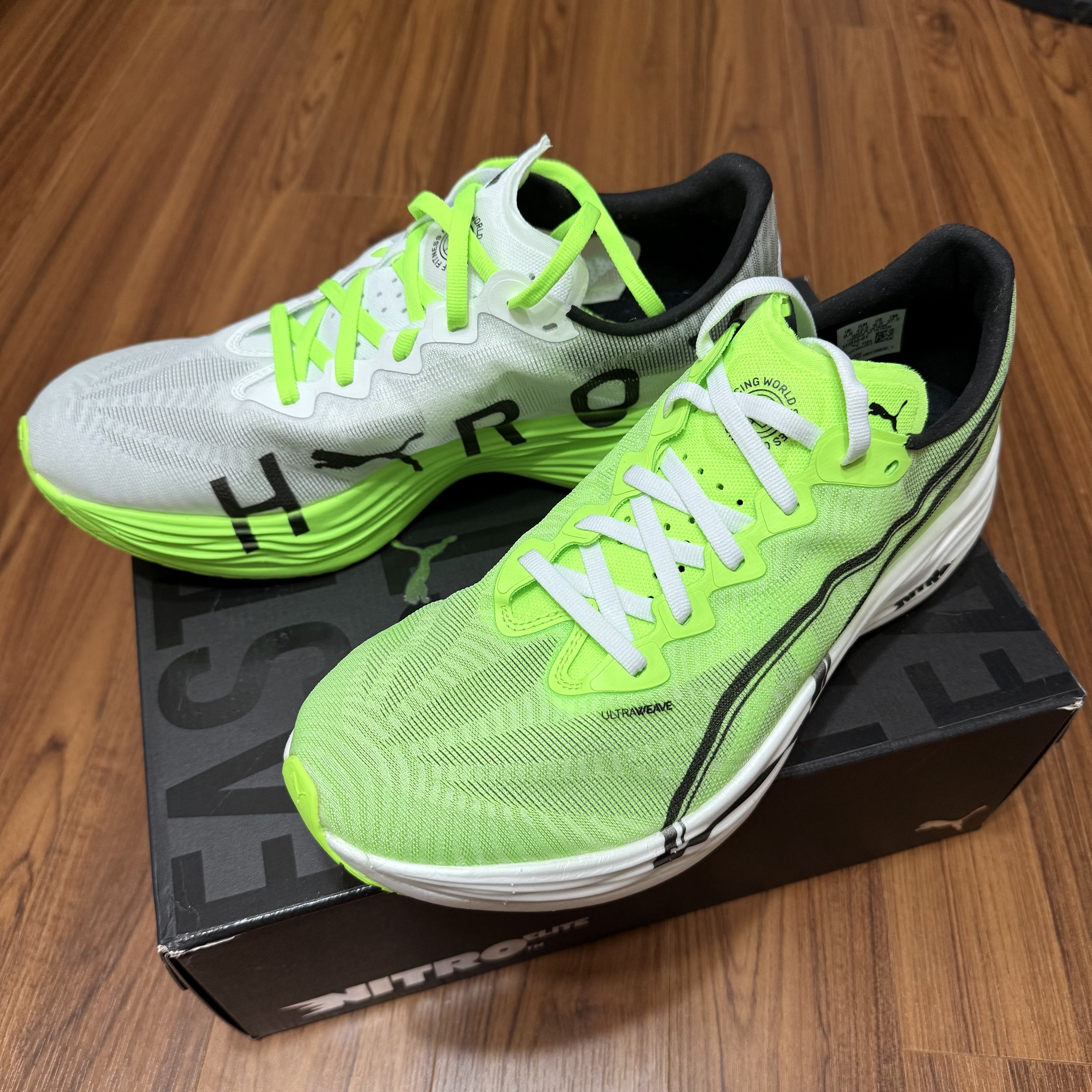 Puma x Hyrox Deviate Nitro Elite 3 Green Glare 착용 스타일