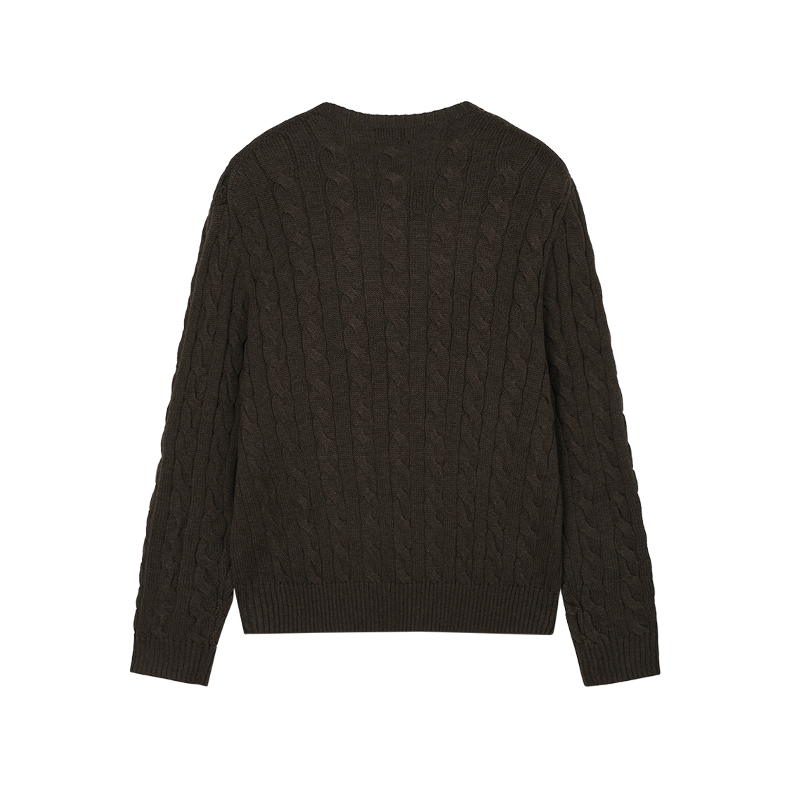 KM5BKNPRLD6DB [30% 적립] Polo Ralph Lauren Cable Knit Cotton Sweater Dark Roast Melange - #2
