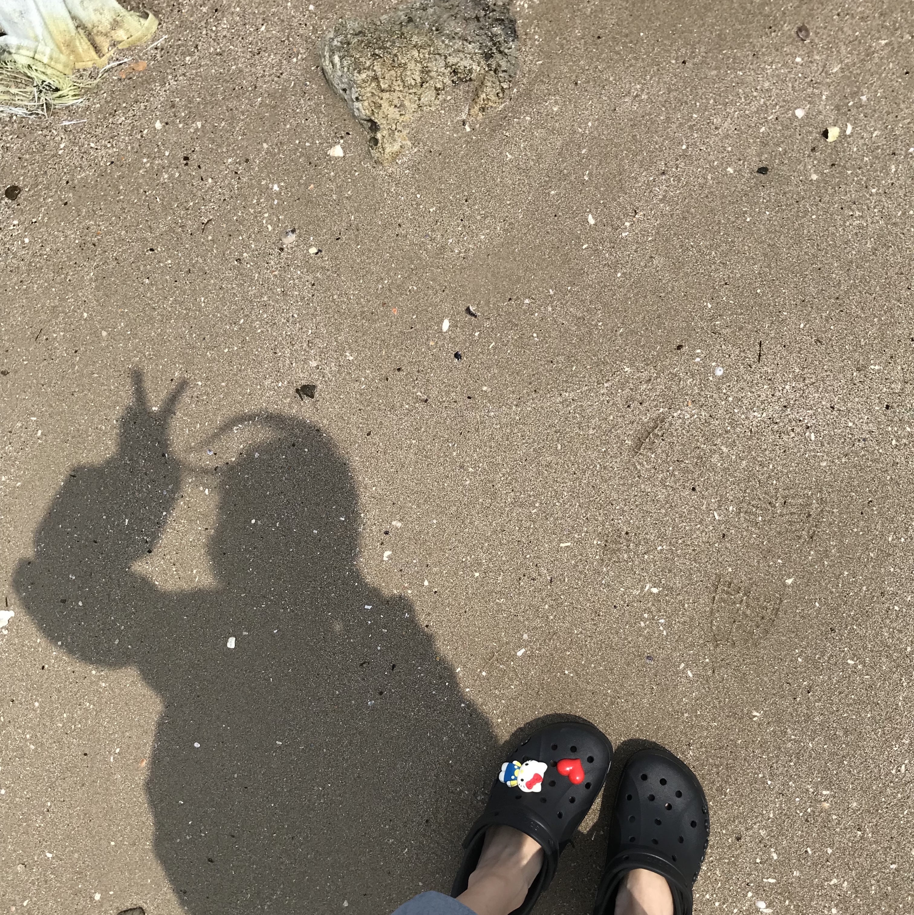(W) Crocs Baya Platform Clog Black 착용 스타일 - 2