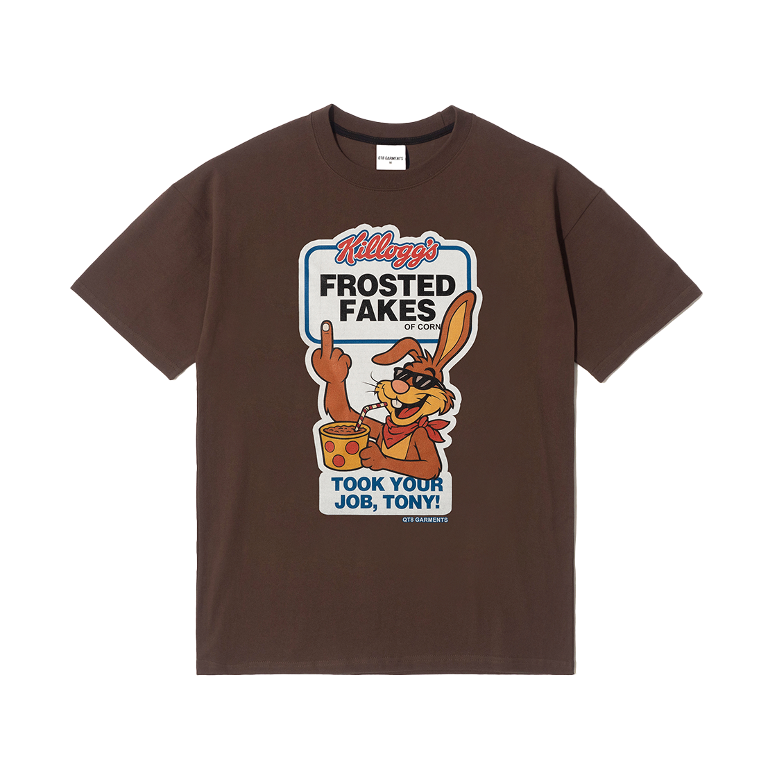 큐티에잇 가먼츠 킬로그 티 브라운(QT8 GARMENTS Killogg's Tee Brown)