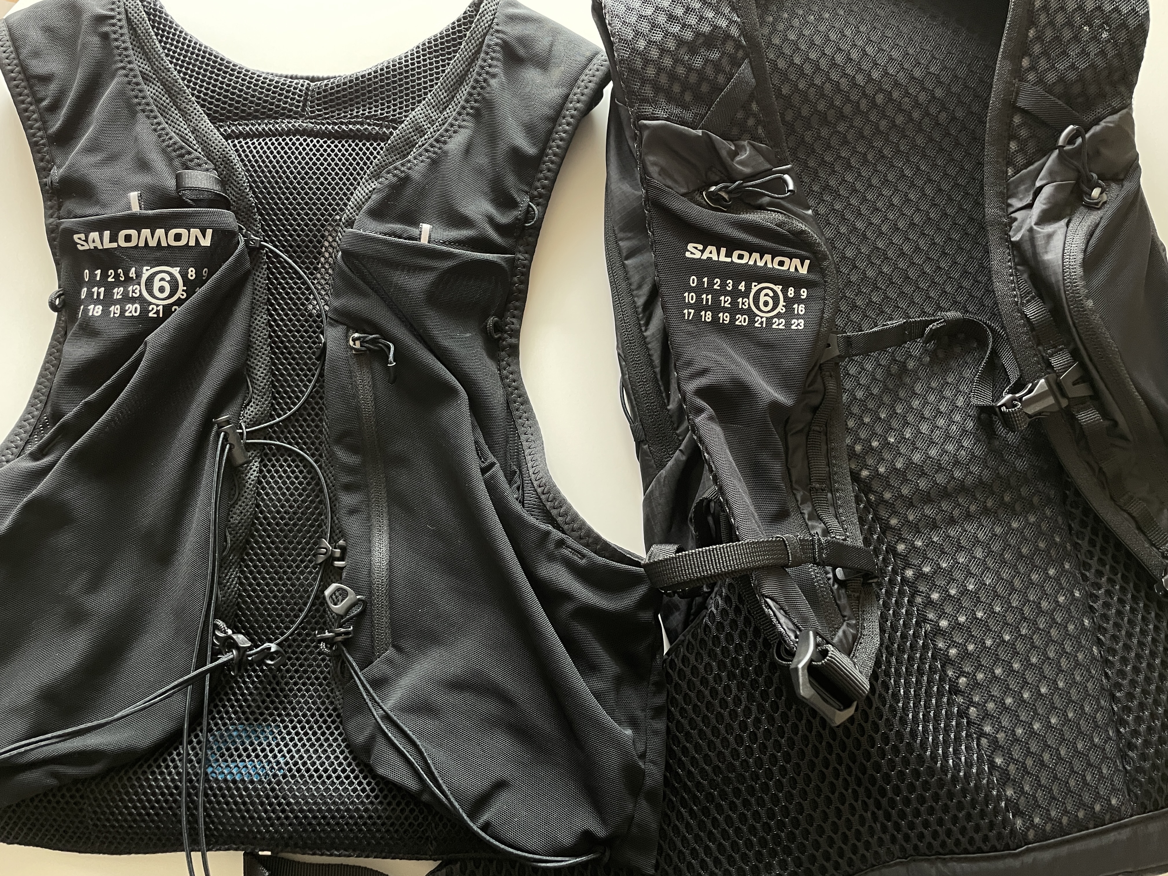 Salomon x MM6 Maison Margiela XT-15 Black, Salomon x MM6 Maison Margiela Gilet Black 착용 스타일 - 1