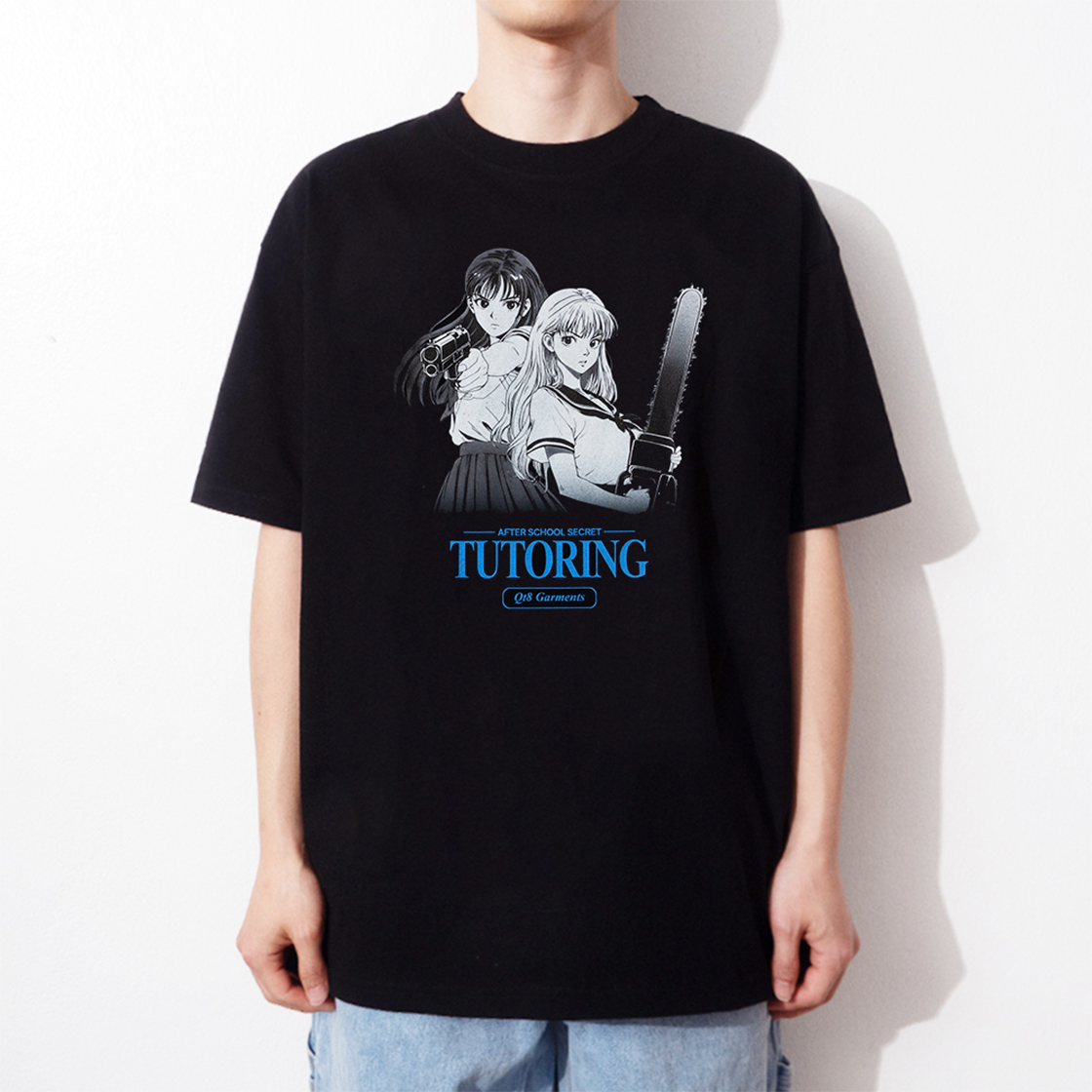 큐티에잇 가먼츠 튜터링 티 블랙(QT8 GARMENTS Tutoring Tee Black) - 3