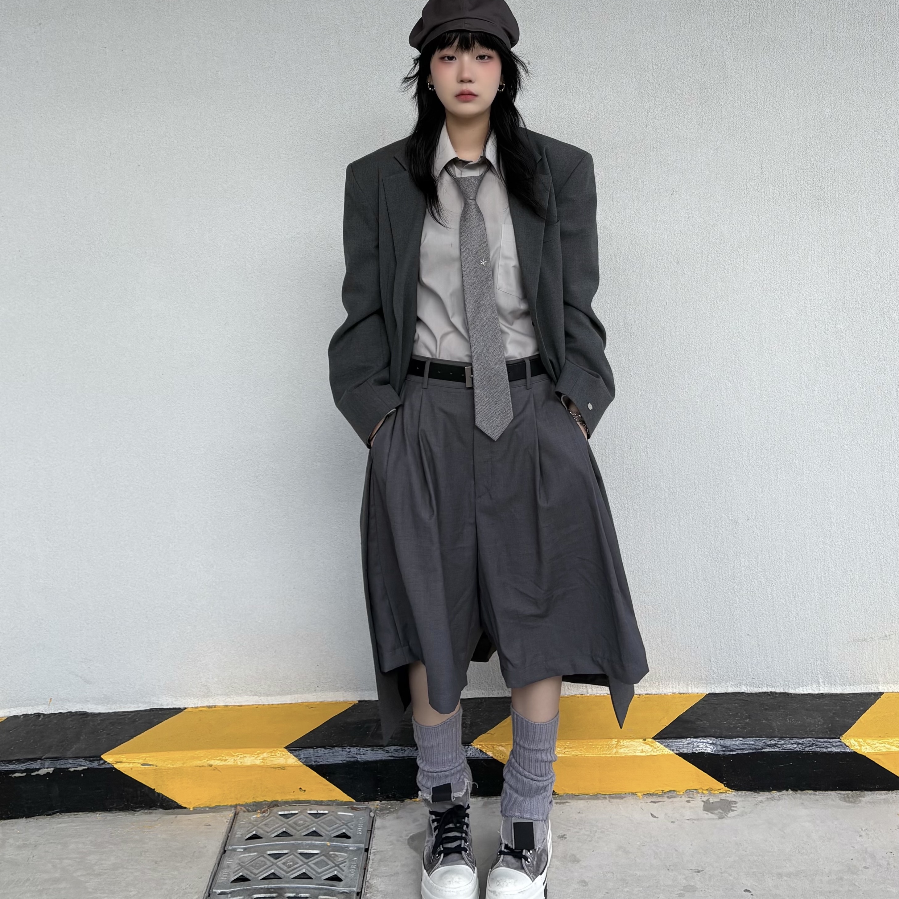 Converse x Drkshdw DBL Drkstar Overdye Chuck 70 Hi Concrete 착용 스타일 - 4