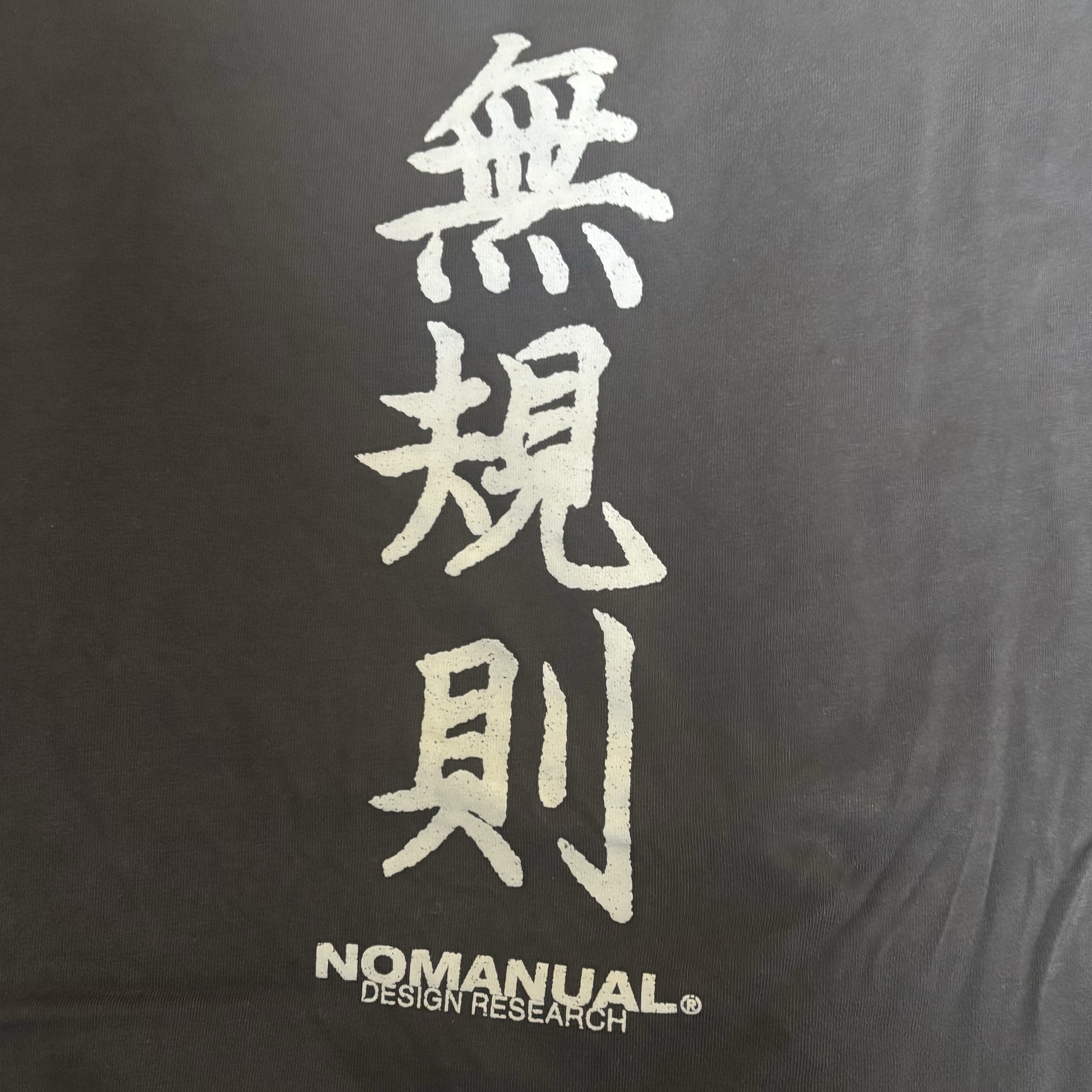 NOMANUAL N.R T-Shirt Washed Black 착용 스타일