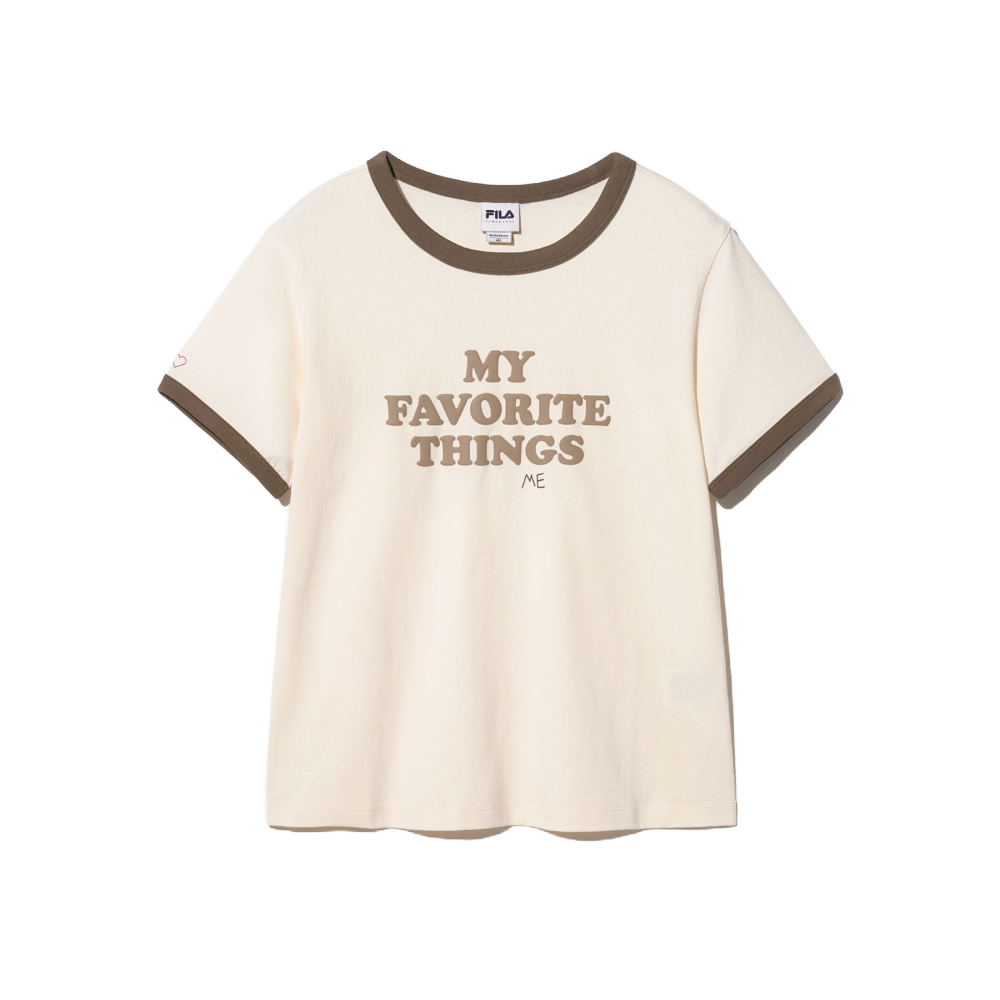 [6% 적립] 휠라 마이 링거티셔츠 아이보리