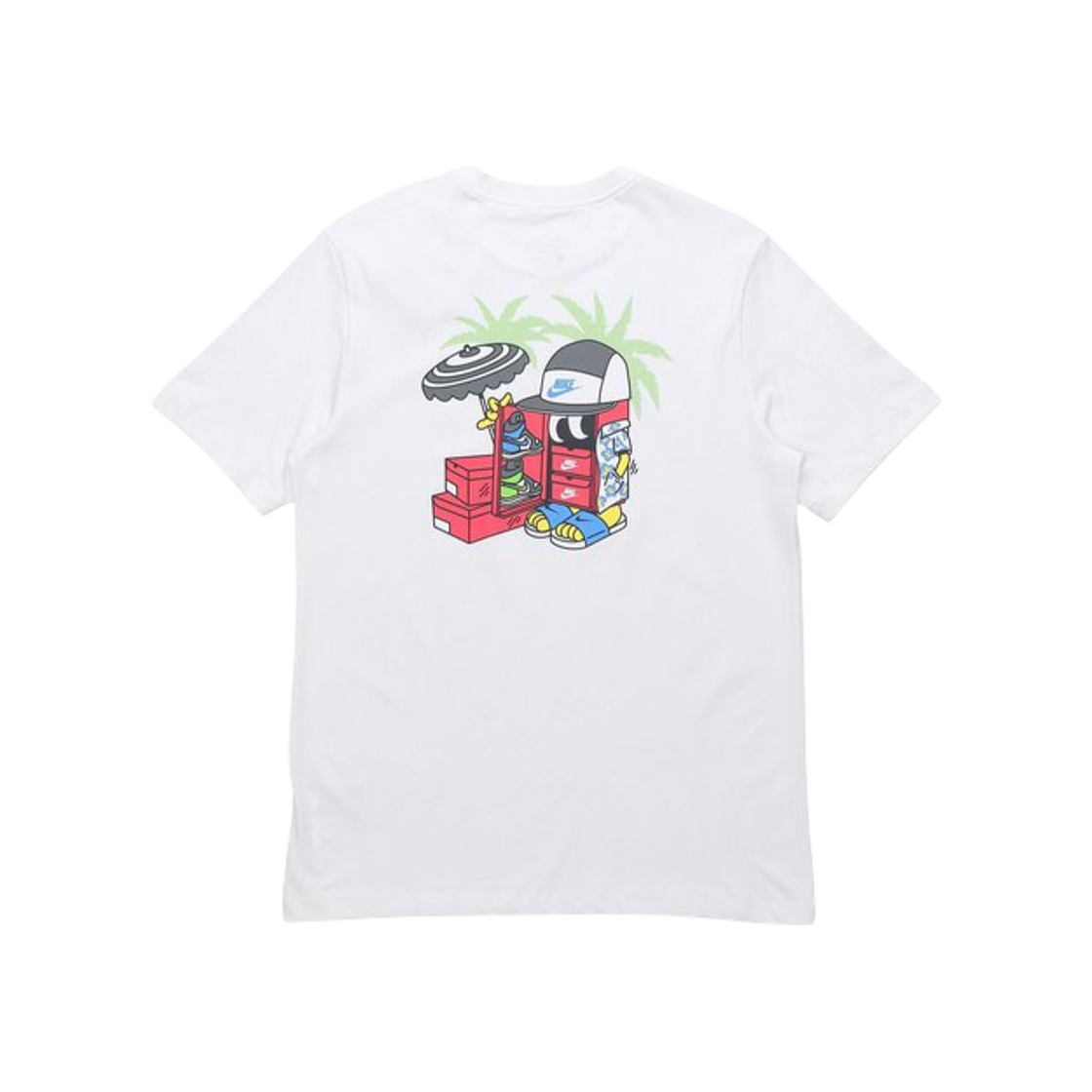 나이키 NSW 카툰 프린팅 스포츠 라운드 넥 숏슬리브 티셔츠 화이트 - 아시아(Nike NSW Cartoon Printing Sports Round Neck Short Sleeve T-Shirt White - Asia) - 2