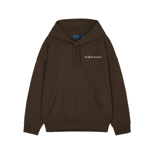 KM5BTSHRLI3BR [30% 적립] Polo Ralph Lauren Relax Fit Logo Fleece Hoodie Chocolate Mousse - 25SS