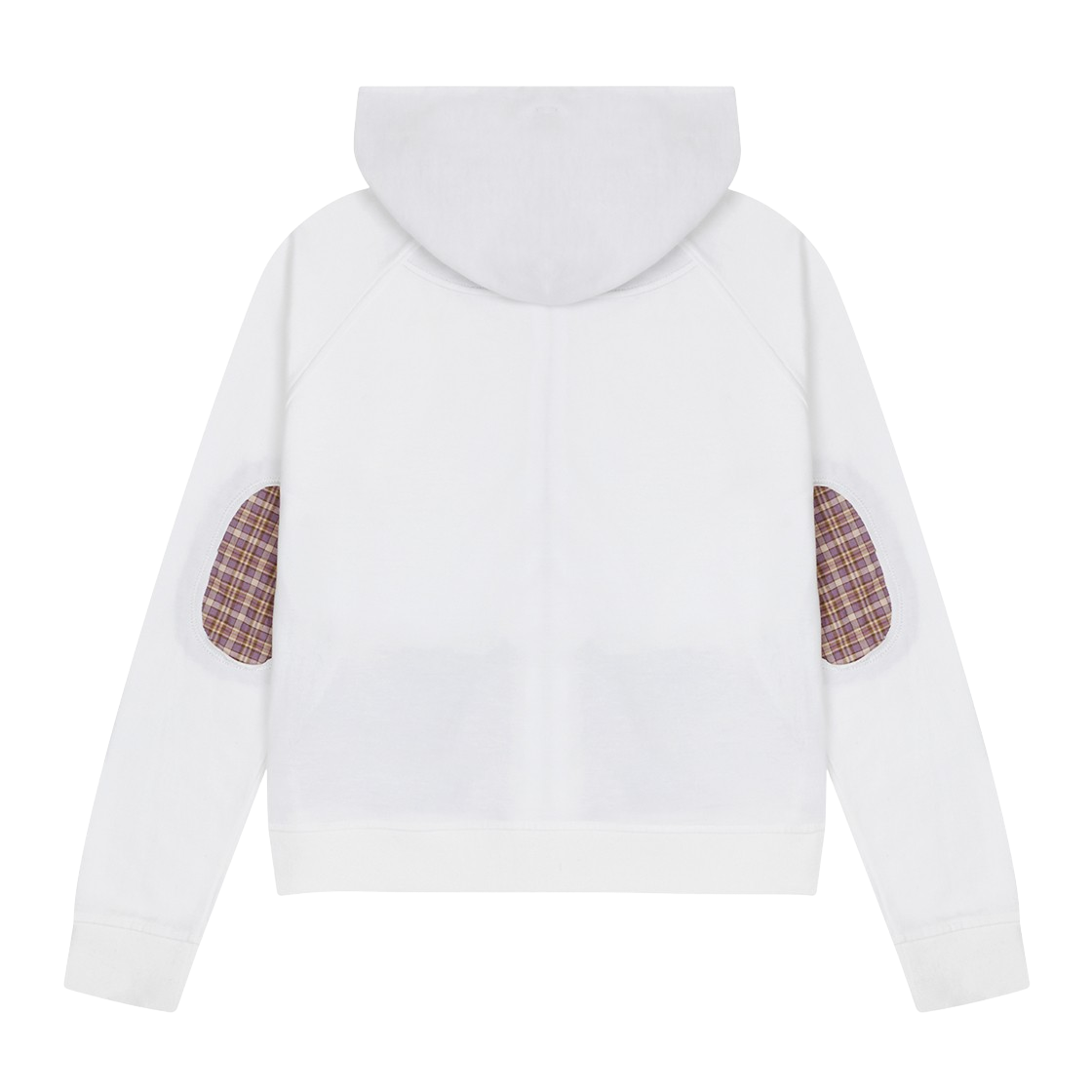 saf00534 Safarispot 1/2 Pocket Patchwork Hoodie Zip Up - White - #2