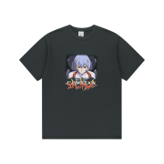 Mahagrid x Evangelion Rei T-Shirt Charcoal