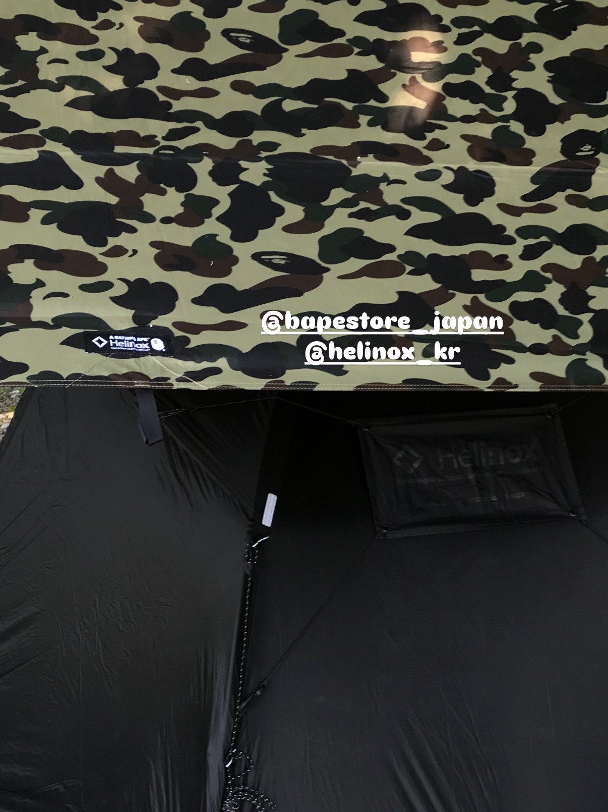 Helinox x BAPE Recta 3.5 Bape Camo (With Tarp Pole 2100ADJ) 착용 스타일