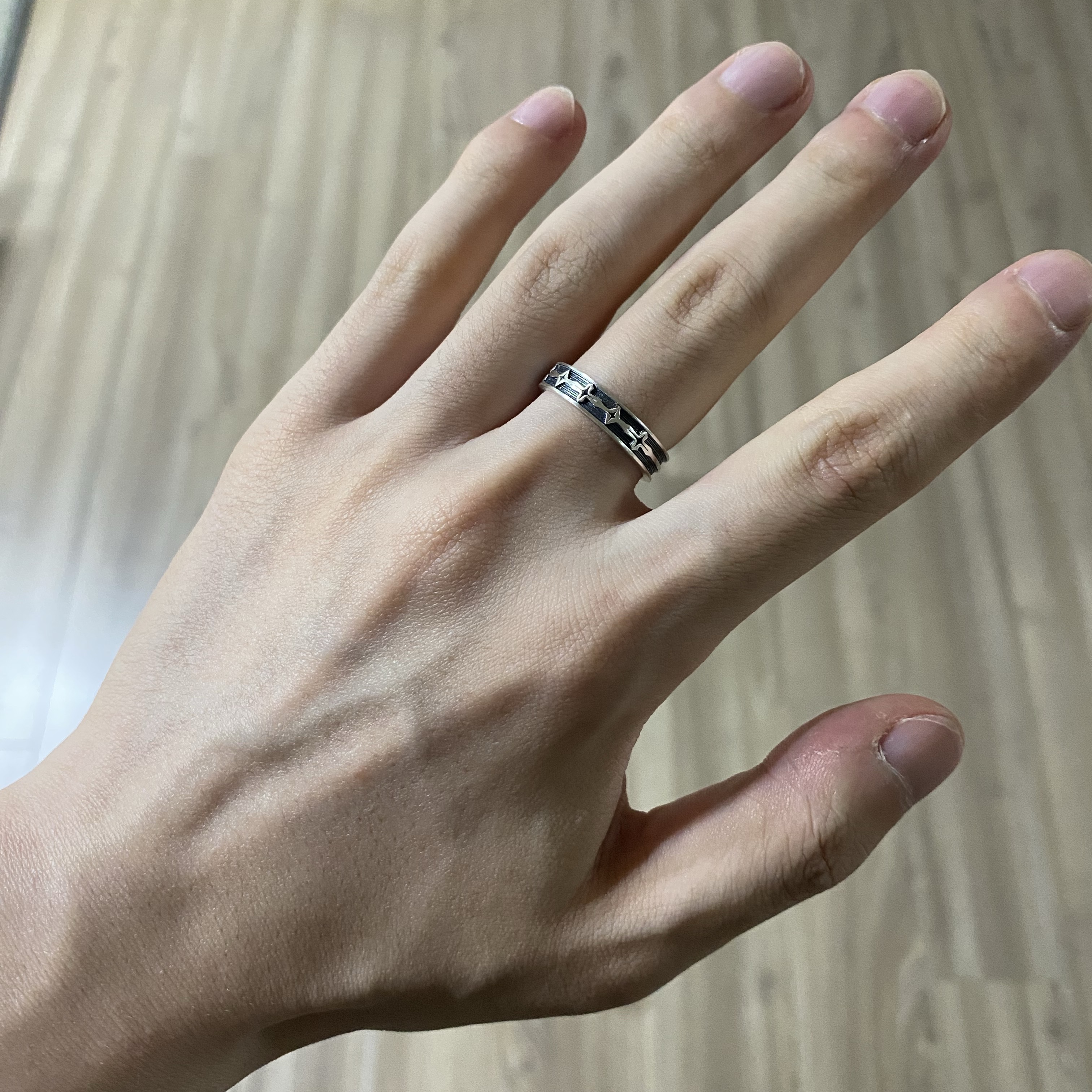 [프리오더] Polyteru 925 Silver Ring 005 Star 착용 스타일