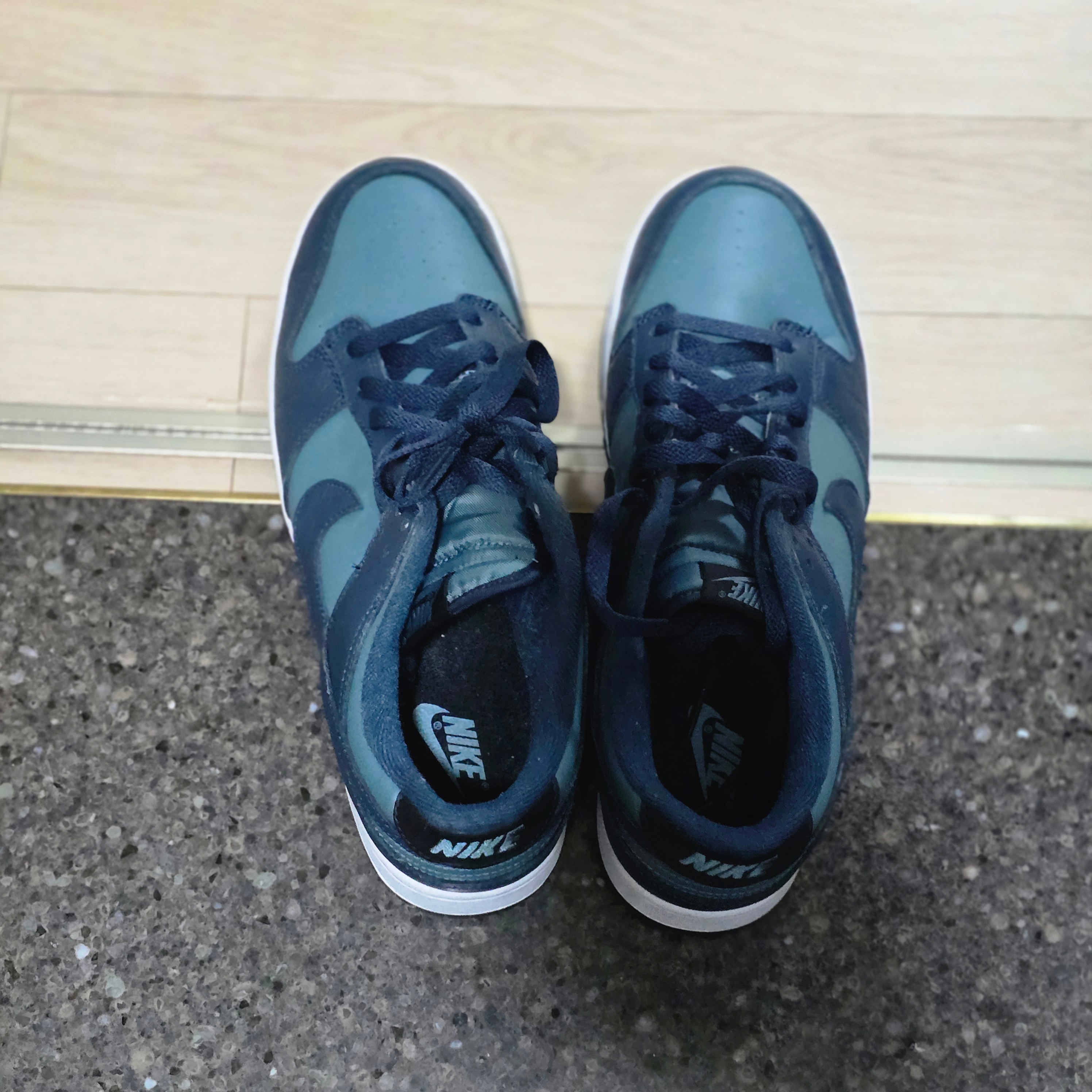 Nike Dunk Low Retro PRM Mineral Slate and Armory Navy 착용 스타일 - 3