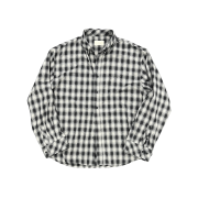 Undermycar Mu.120 Original Logo Basic Long Sleeve Check Shirts Beige Black