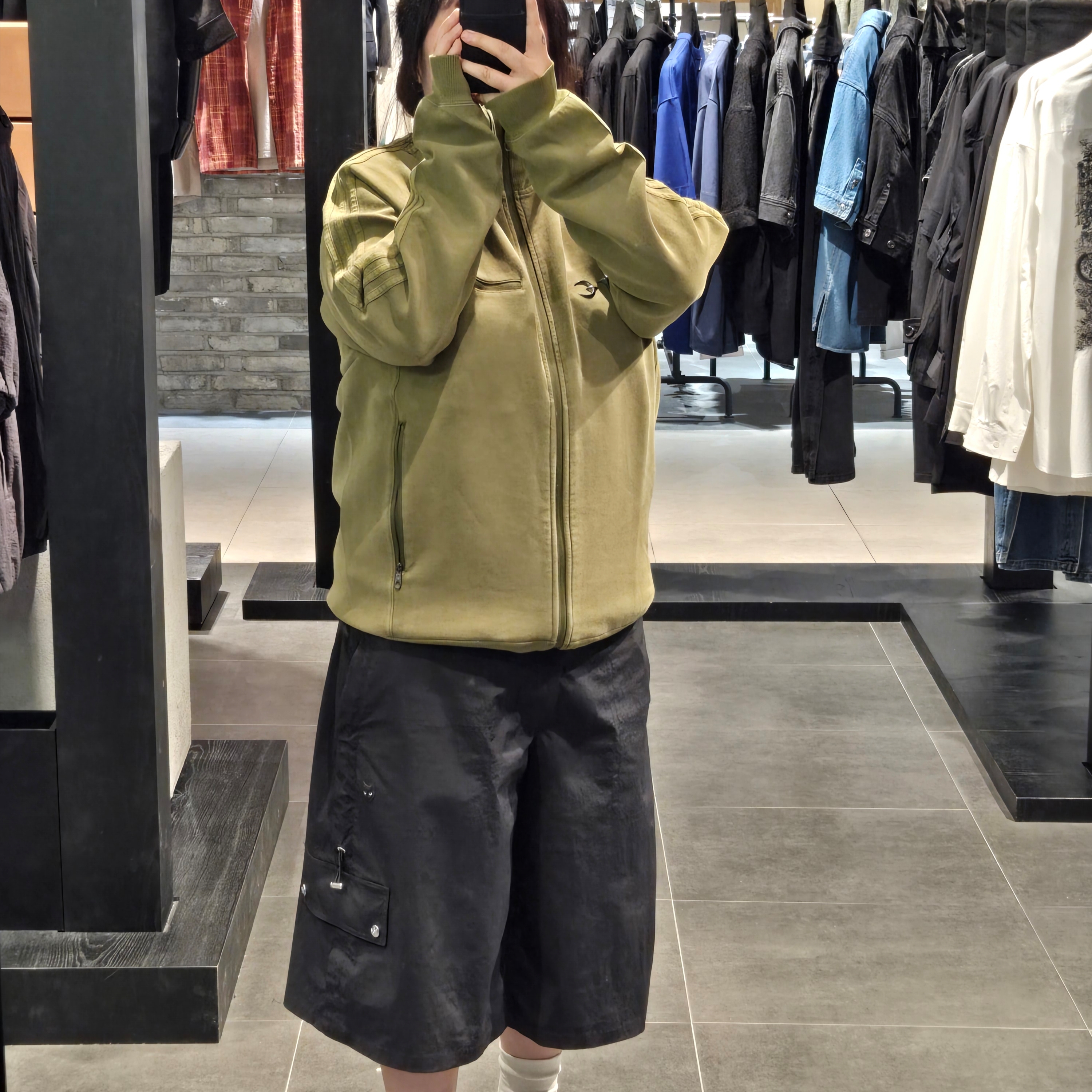 Adidas x Thug Club Track Top Focus Olive - KR Sizing 착용 스타일 - 1