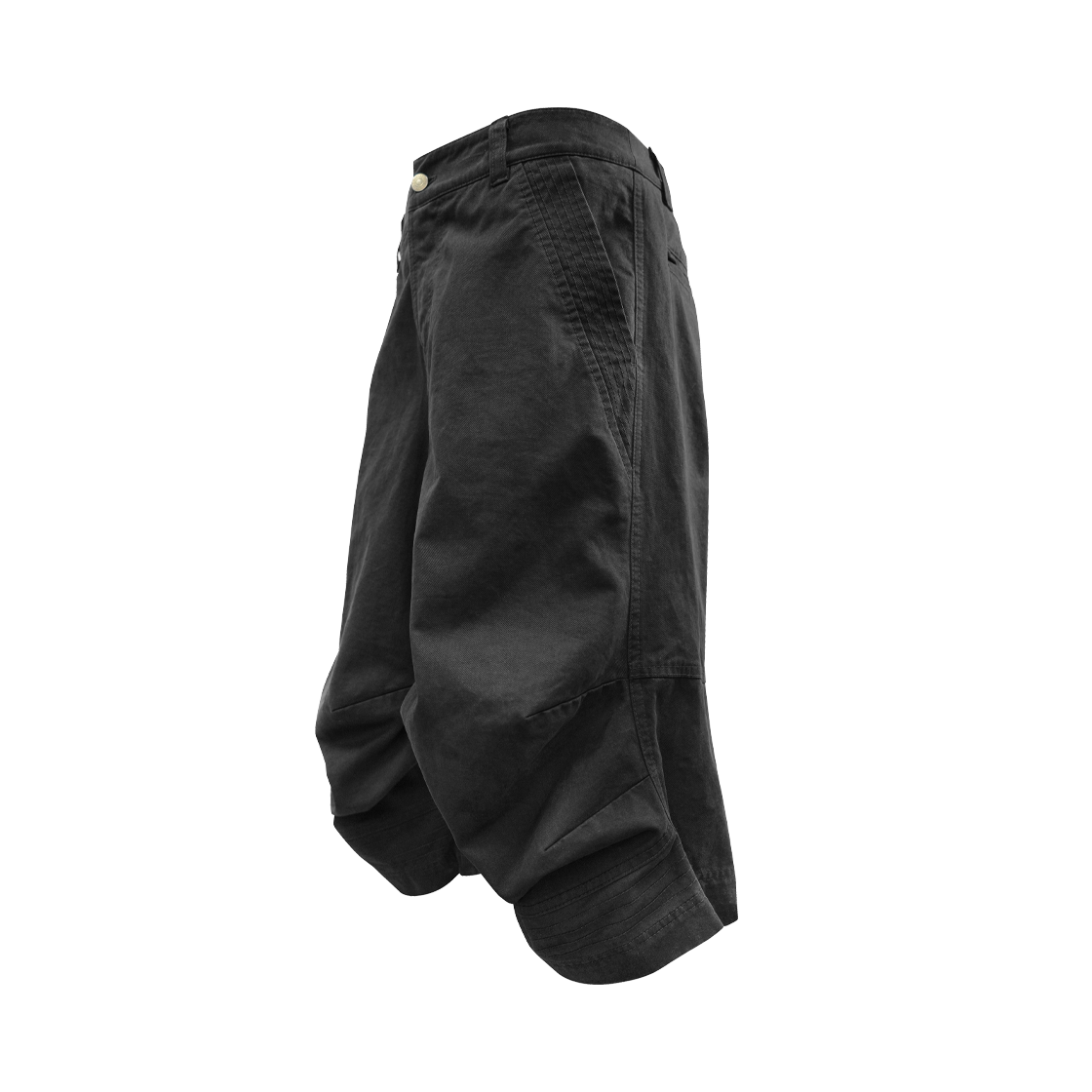 25026-9621-011-BK [더블적립]Farfromwhat Far Curved Knee Shorts Black - #2