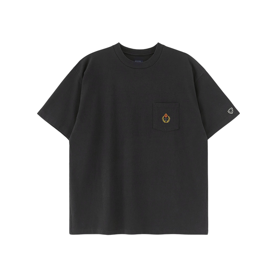HFA251TS02-T042 Heritage Floss Crest 14S Washed Pocket T-Shirt Charcoal