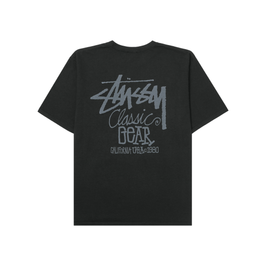 1905084 Stussy Pigment Dyed Classic Gear T-Shirt Black