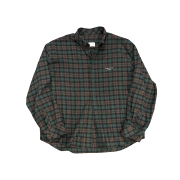 Undermycar Mu.116 Original Logo Basic Long Sleeve Check Shirts Green Brown