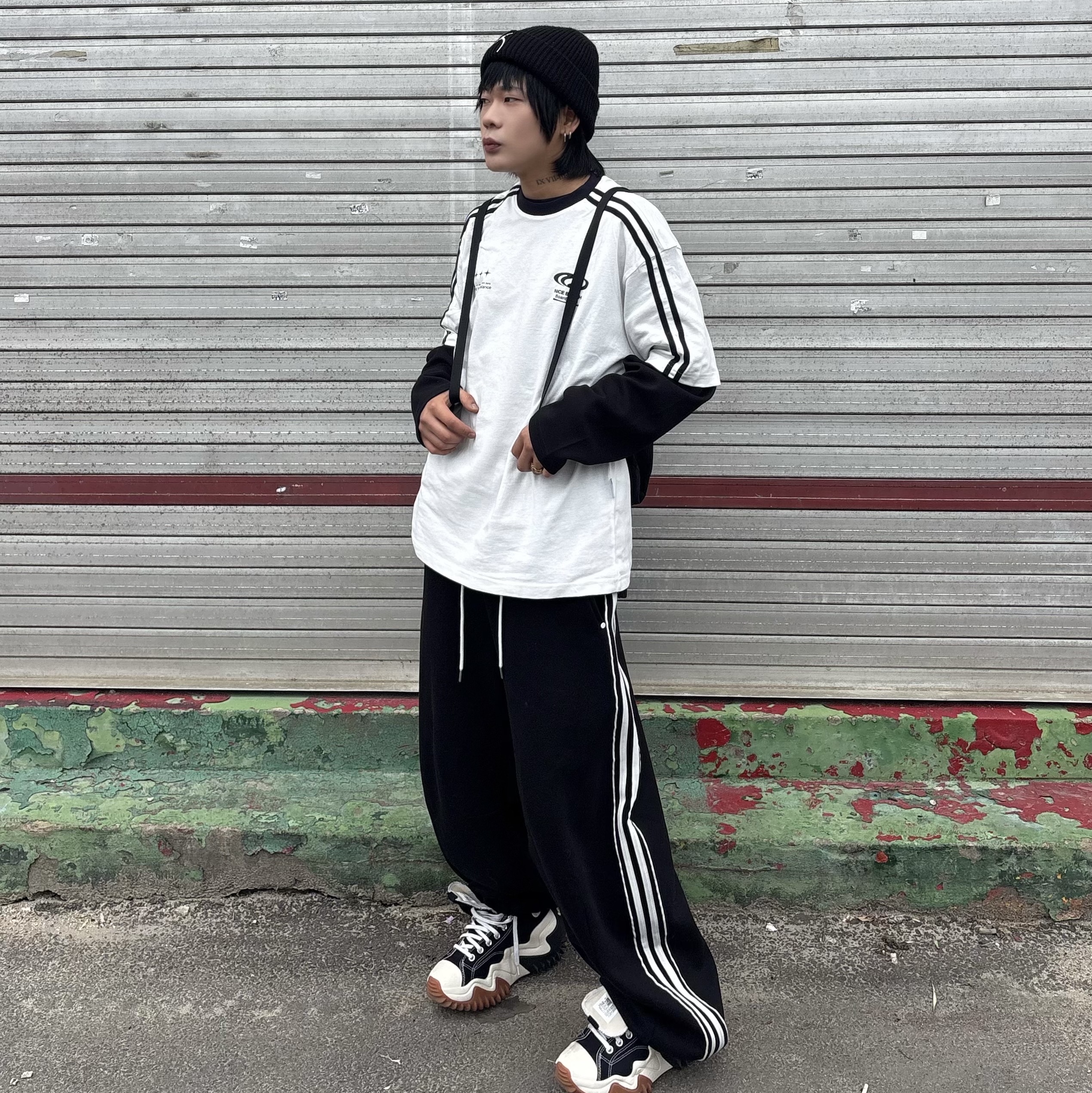 Converse Run Star Motion High Black 착용 스타일 - 2