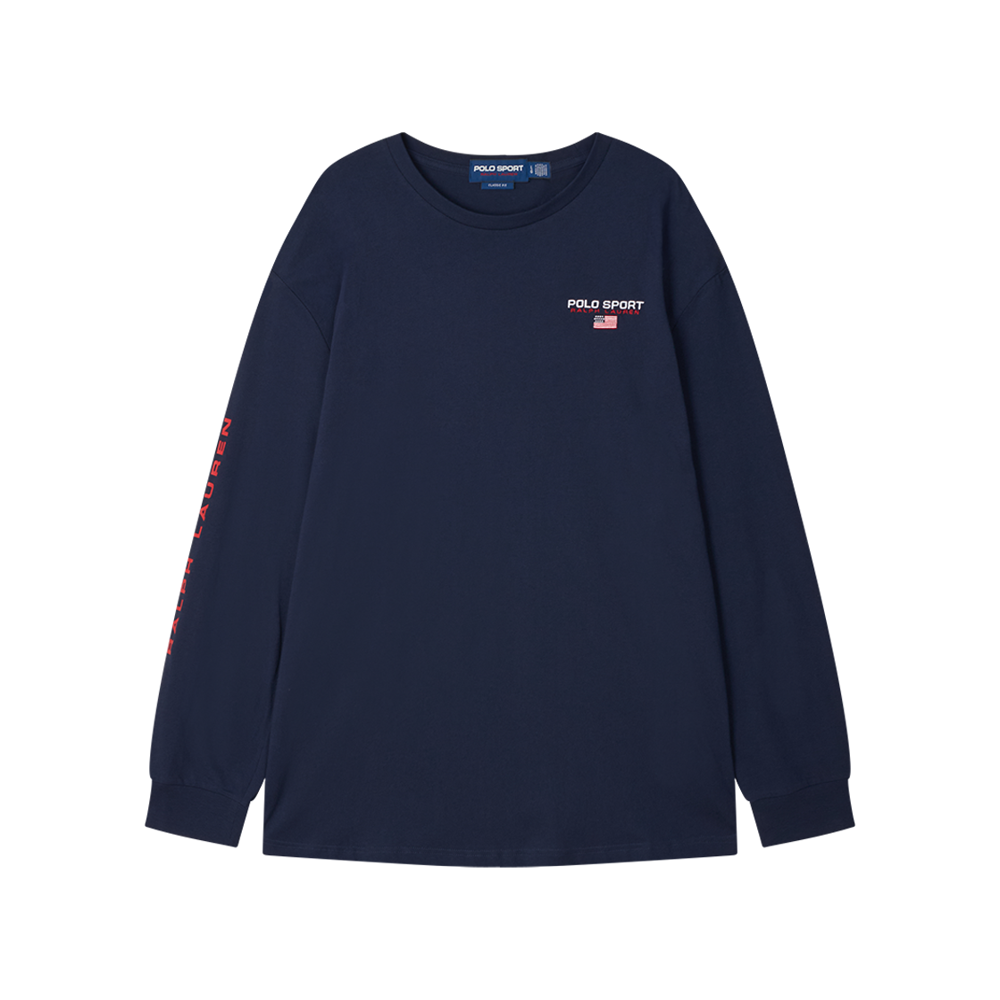 폴로 랄프 로렌 클래식핏 폴로 스포츠 저지 티셔츠 크루즈 네이비 화이트 - 25SS