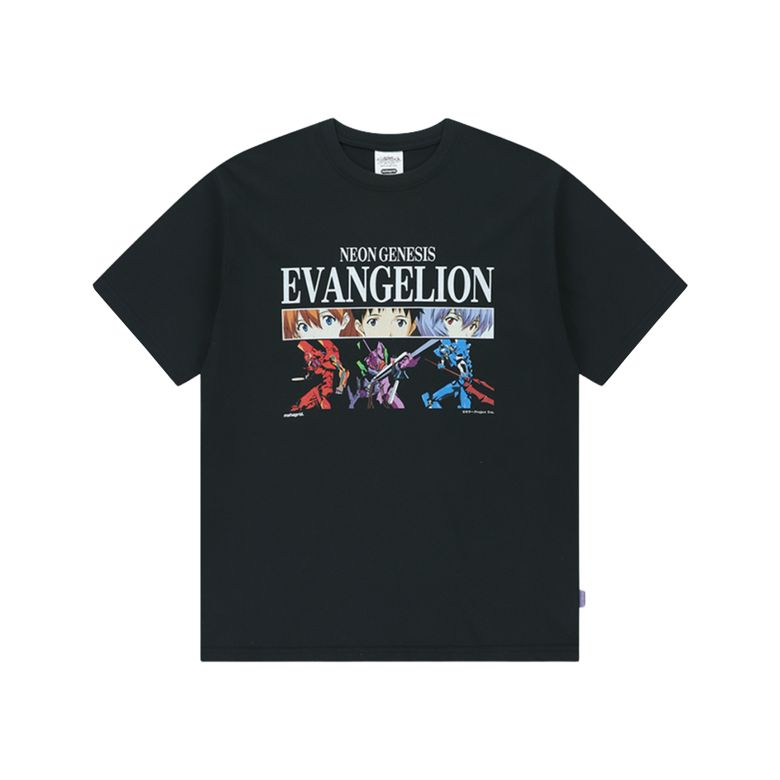마하그리드 x 에반게리온 네온 제네시스 티셔츠 블랙(Mahagrid x Evangelion Neon Genesis T-Shirt Black)