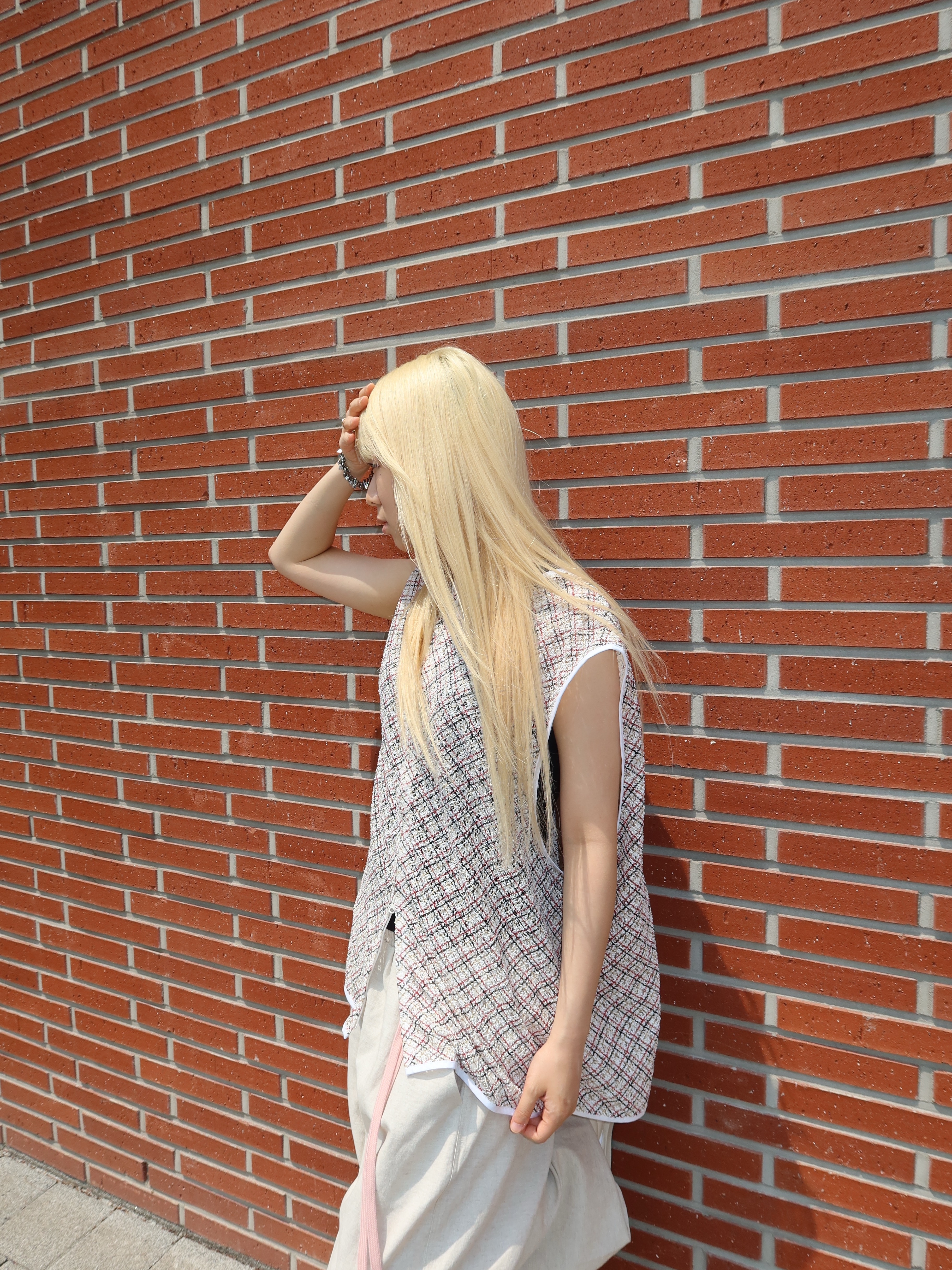 Hono Report Summer Breathable Vest Mixture, Hono Report Easy Big Rope Pants Outworn Paper 착용 스타일 - 3