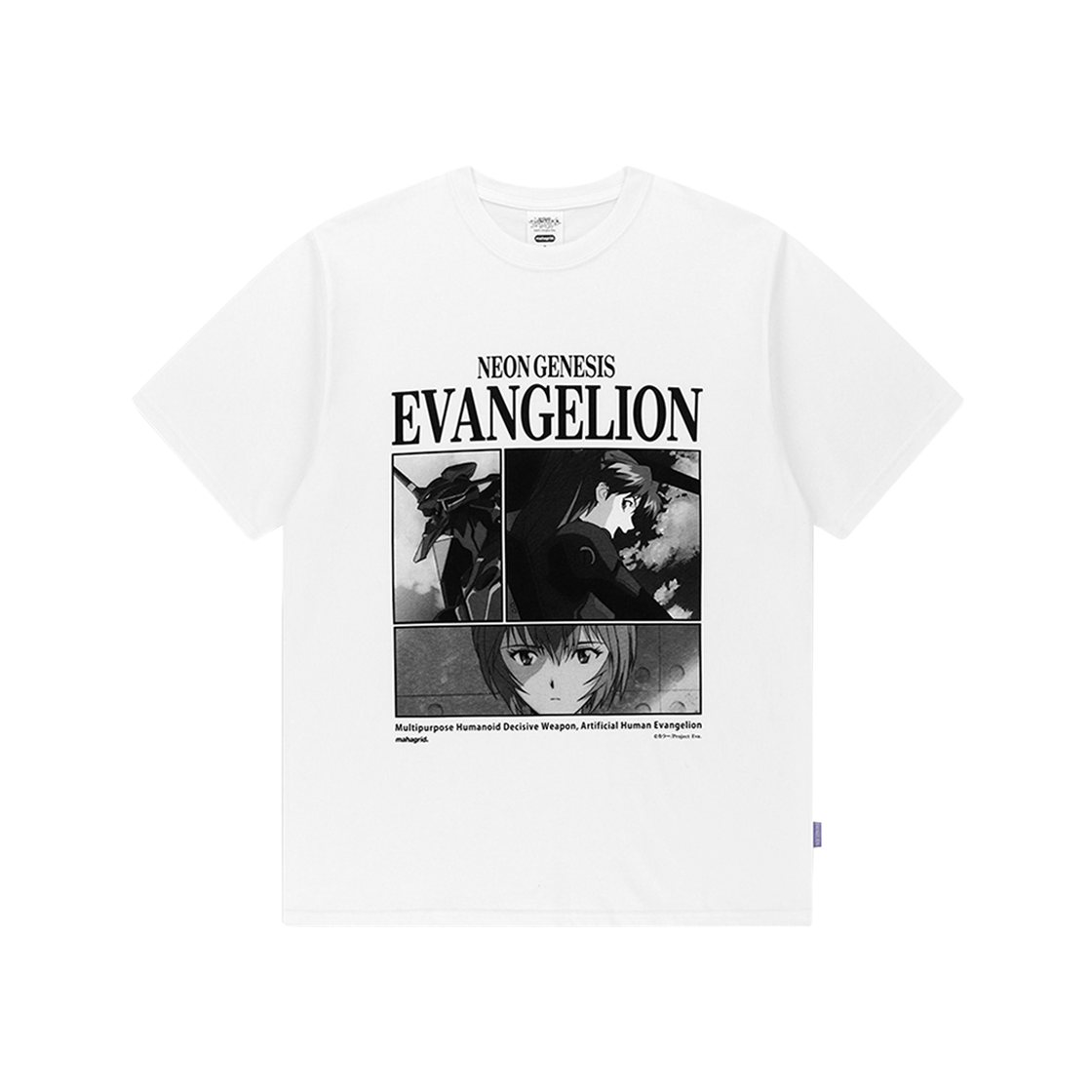 마하그리드 x 에반게리온 에바 포스터 티셔츠 화이트(Mahagrid x Evangelion Eva Poster T-Shirt White)