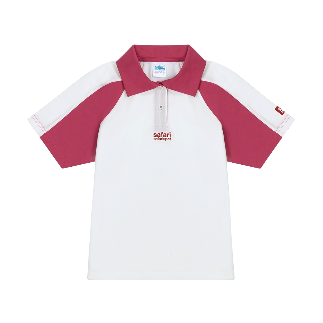 사파리스팟 1/2 어센틱 테이블 테니스 트레이닌 티 - 화이트/핑크