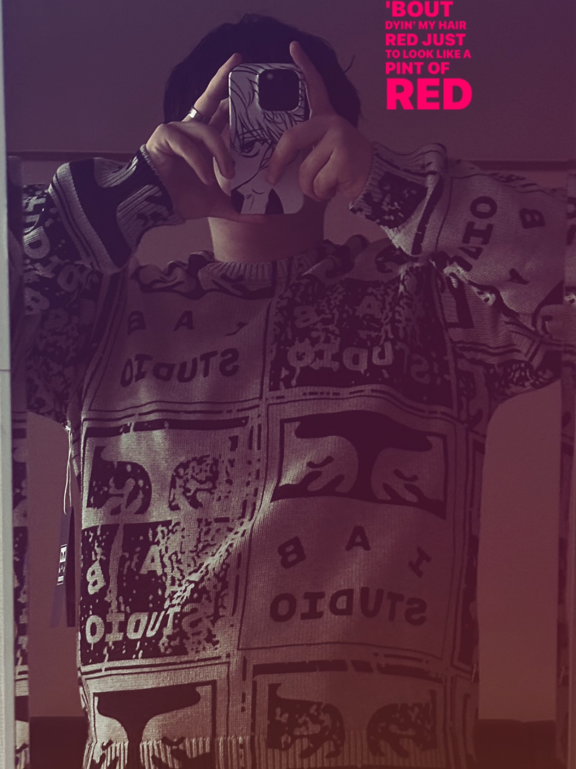 IAB Studio x Obey Faded Posters Sweater Grey Multi, Stussy Cherries T-Shirt White 착용 스타일 - 1