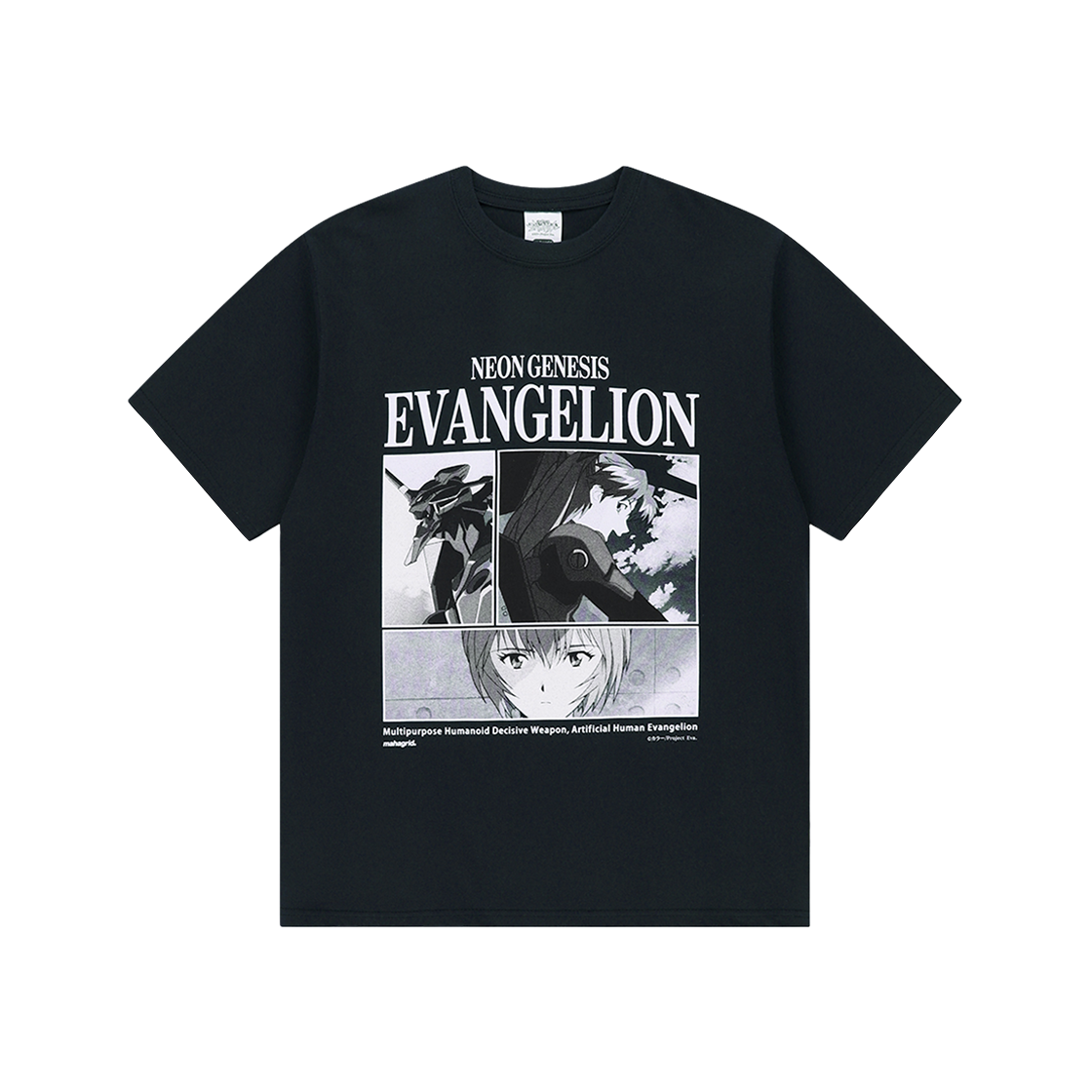 마하그리드 x 에반게리온 에바 포스터 티셔츠 블랙(Mahagrid x Evangelion Eva Poster T-Shirt Black)