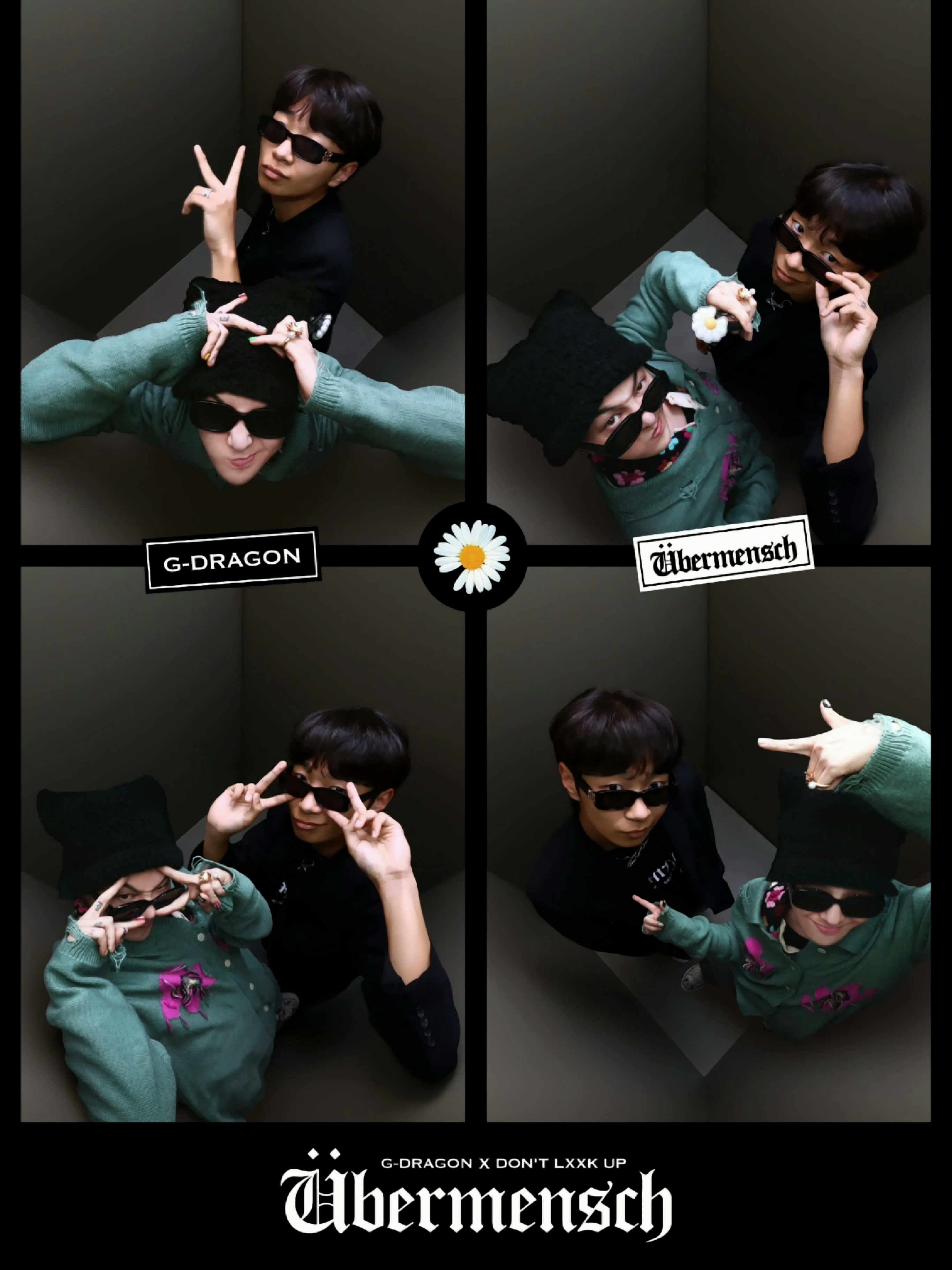 (W) Balenciaga Dynasty Rectangle Sunglasses Black, Nike x Peaceminusone Kwondo1 White 착용 스타일 - 1