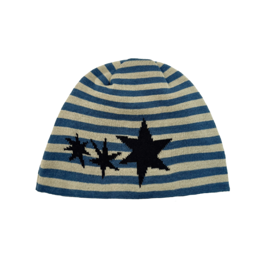 TM-JSBN-AC-BLU-OS-25SS tansanmagnesium Jacquard Stripe Beanie in Blue