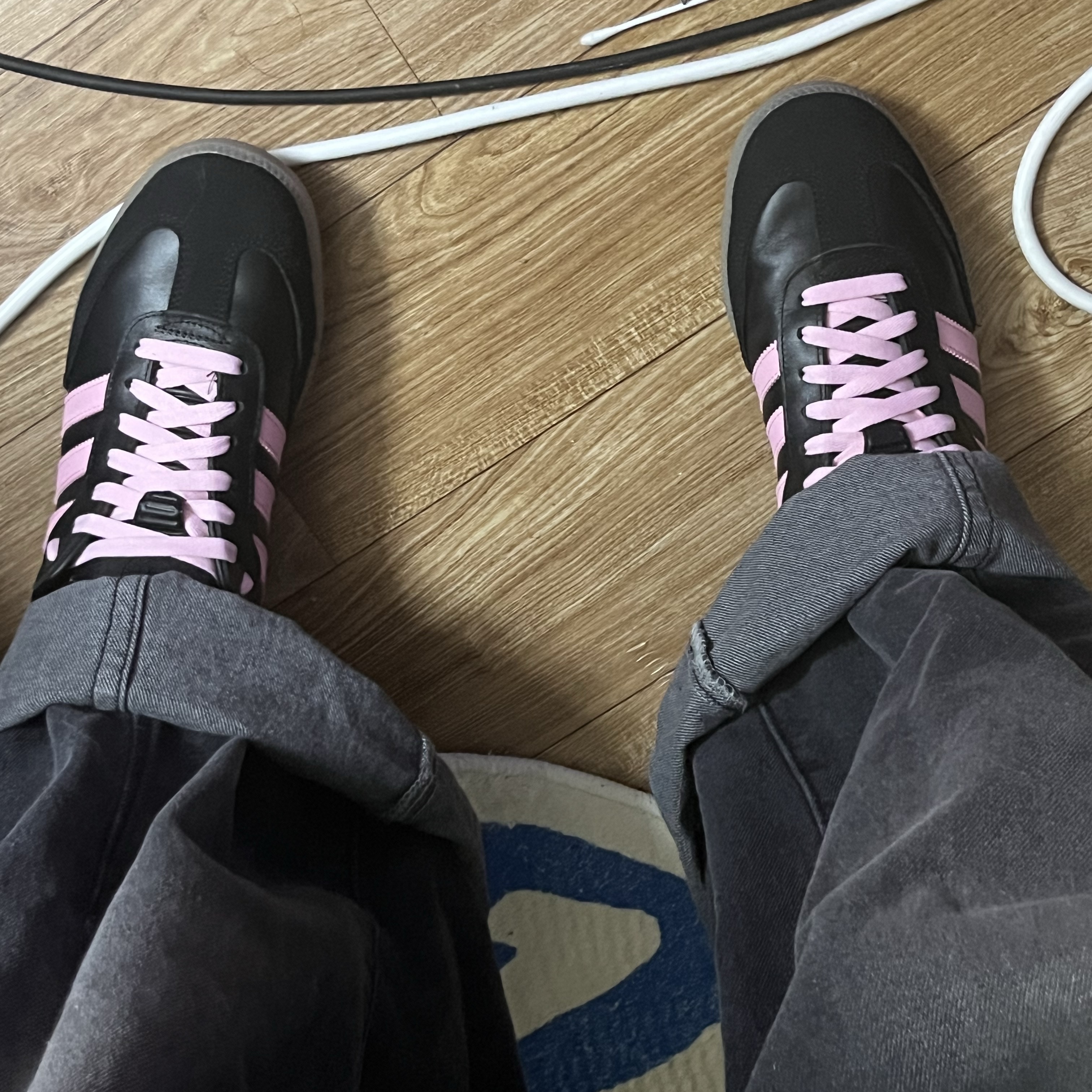Adidas x Inter Miami CF Samba Core Black Light Pink 착용 스타일