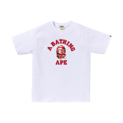 BAPE Palm Tree Camo College T-Shirt White Red