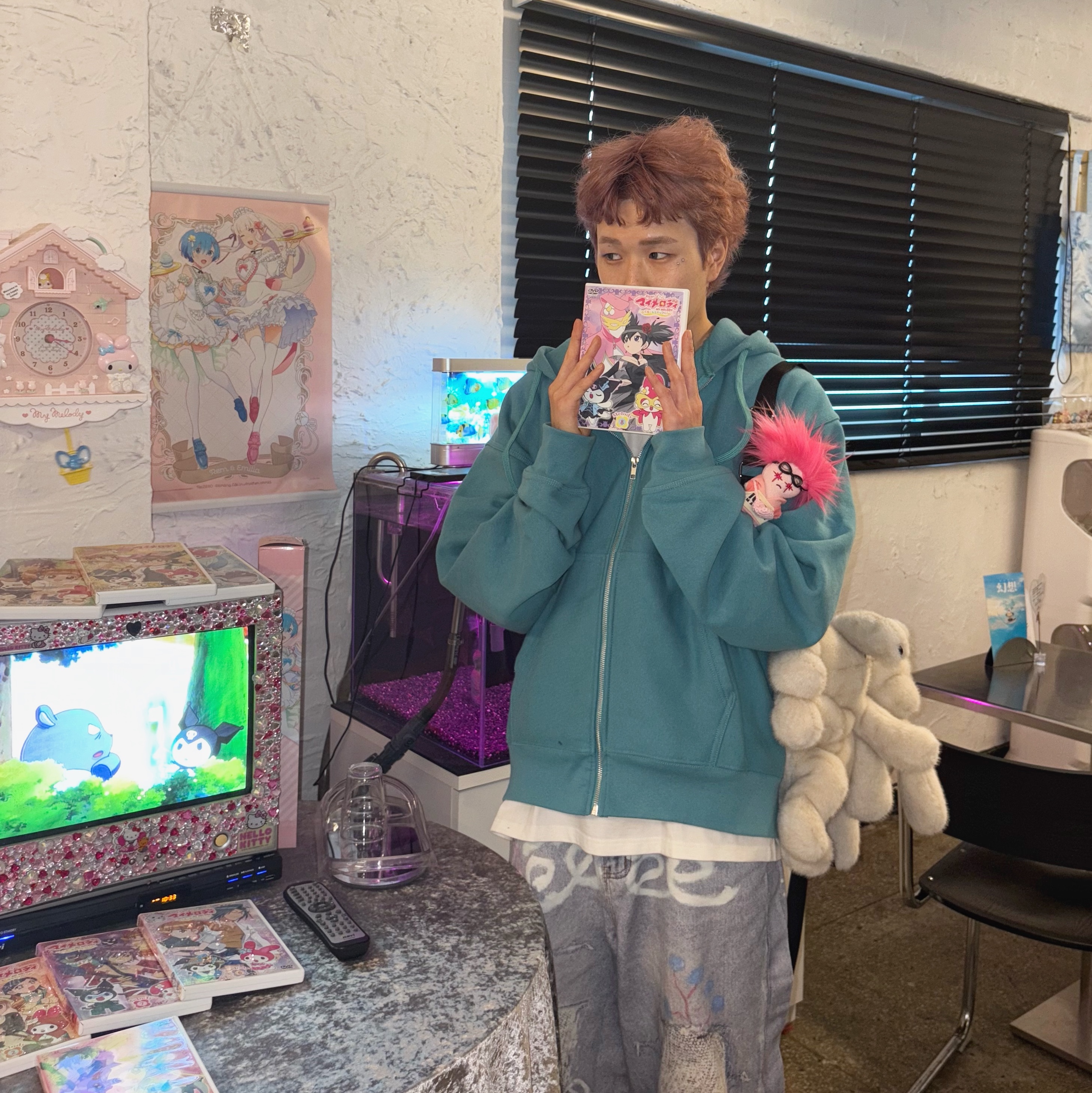 Stussy Basic Stussy Zip Hoodie Ocean 2024, Crocs x Disney Pixar Monters, Inc. Sulley Classic Cozzzy Sandal Multi 착용 스타일 - 3