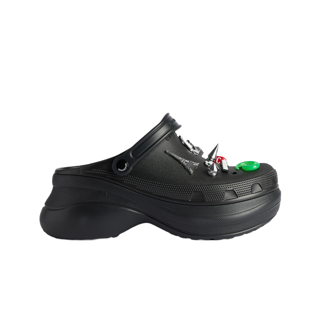 720857W0FOY1000 Balenciaga x Crocs Mule Jibbitz Black
