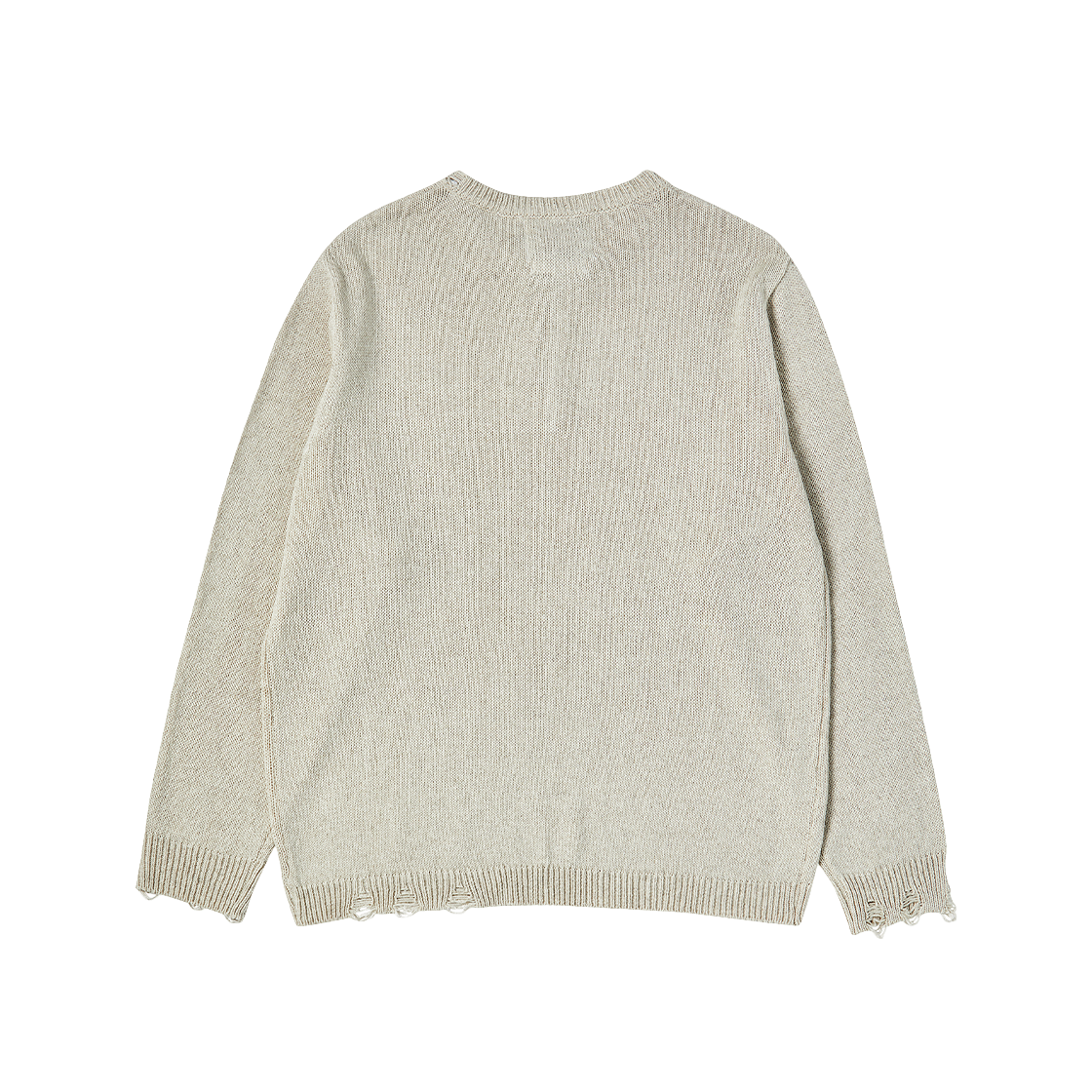 NV25SUKT02IV N ARCHIVE Linen Blended Vintage Garment Henry Neck Knit Ivory - #2